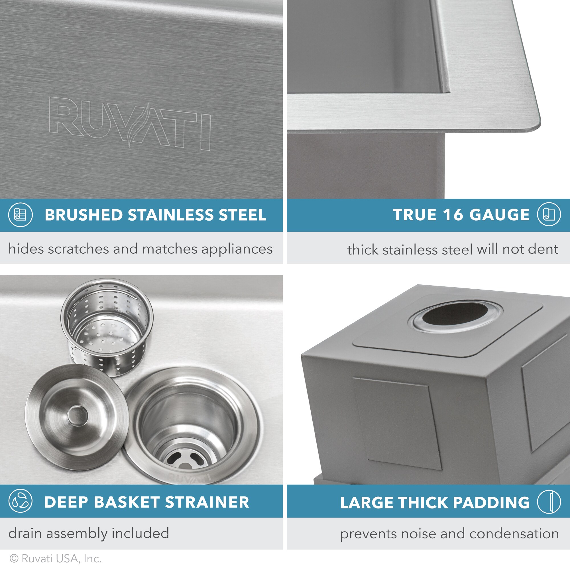 Ruvati RVQ5221 Kitchen-Sinks - View #8