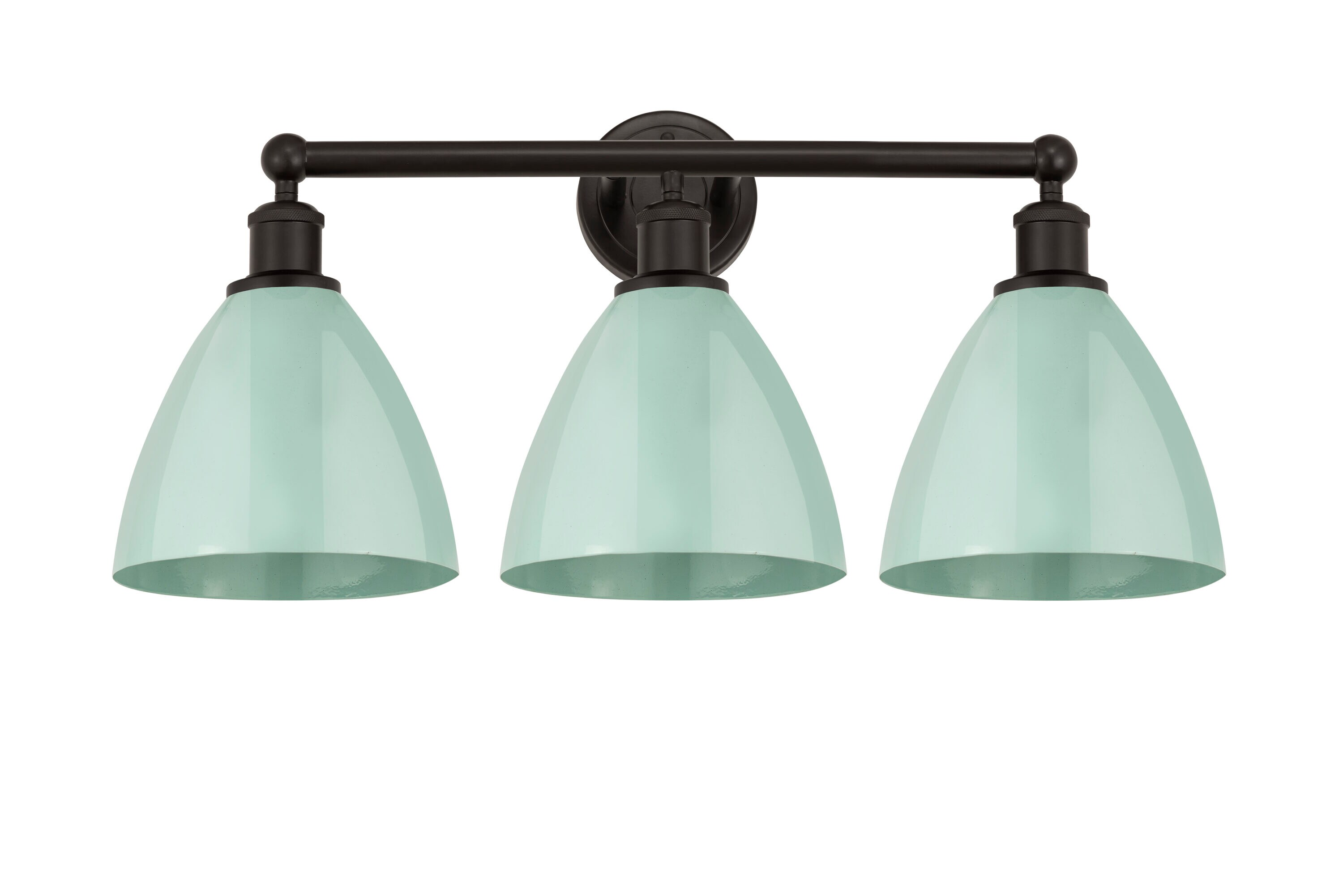 Innovations Lighting 616-3W-OB-MBD-75-SF Plymouth Dome 25.5-in 3 -Light Oil-rubbed Bronze Industrial Vanity light