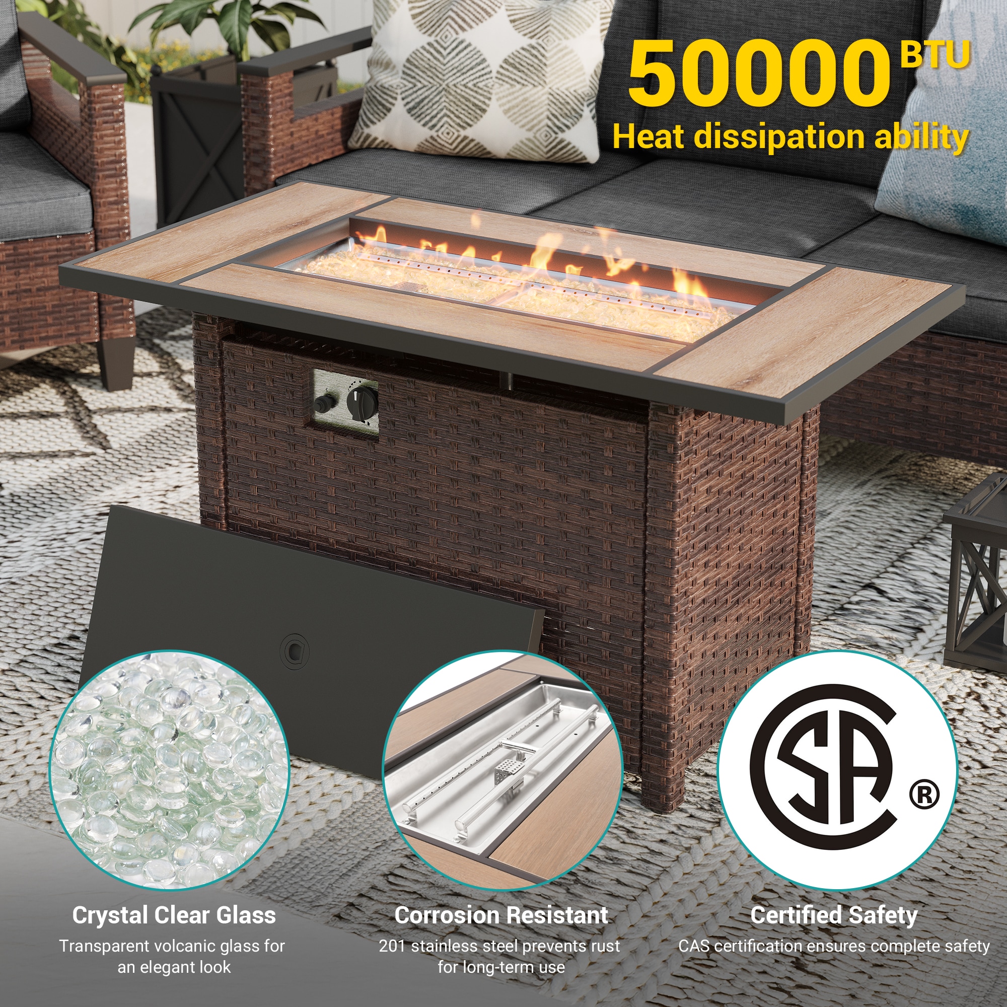 Sonkuki SD-PS-126BBK-S1T5 Patio-Conversation-Sets - View #4
