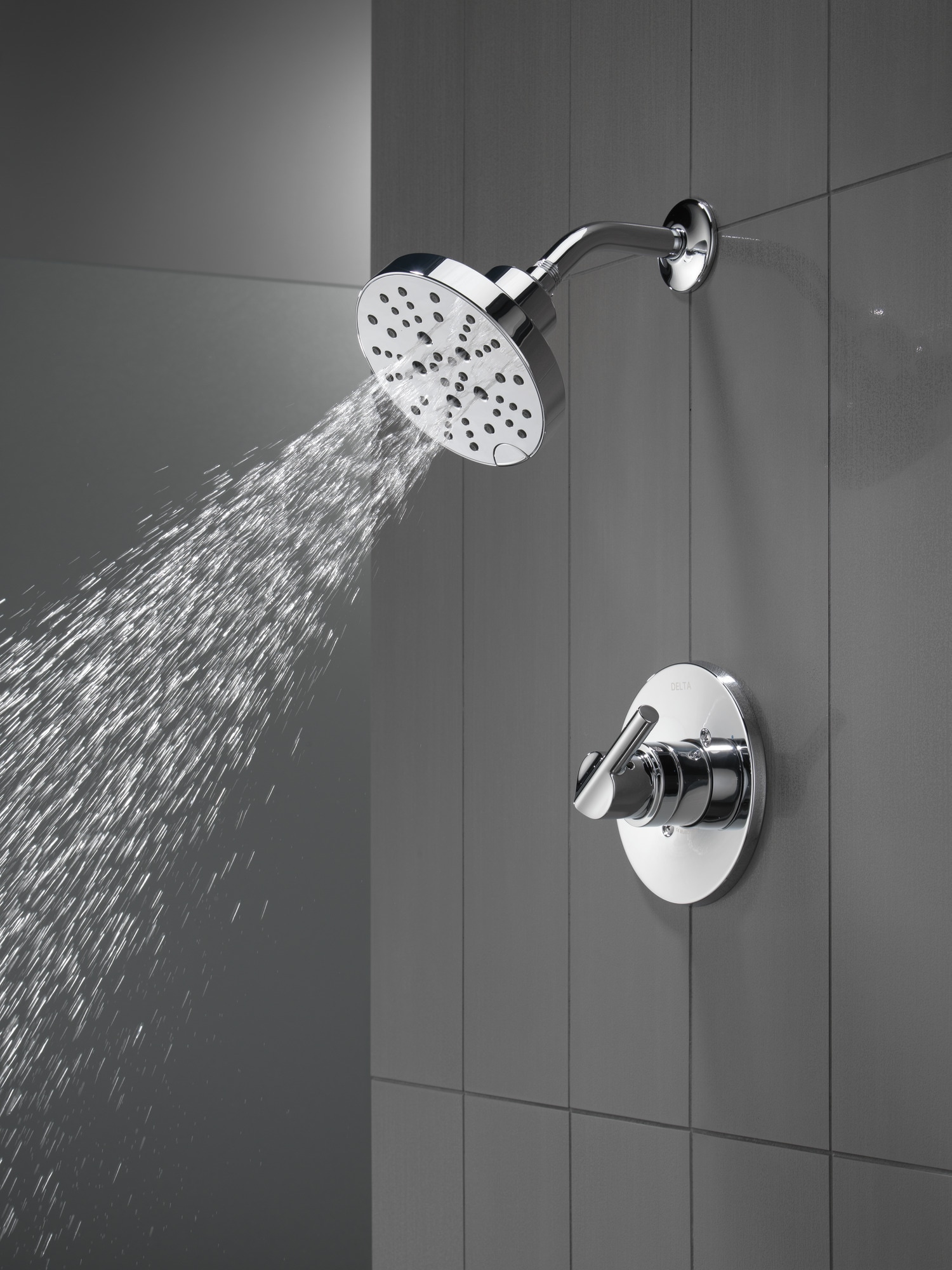 Chrome Wall Mounted Tub and Shower Faucet Set