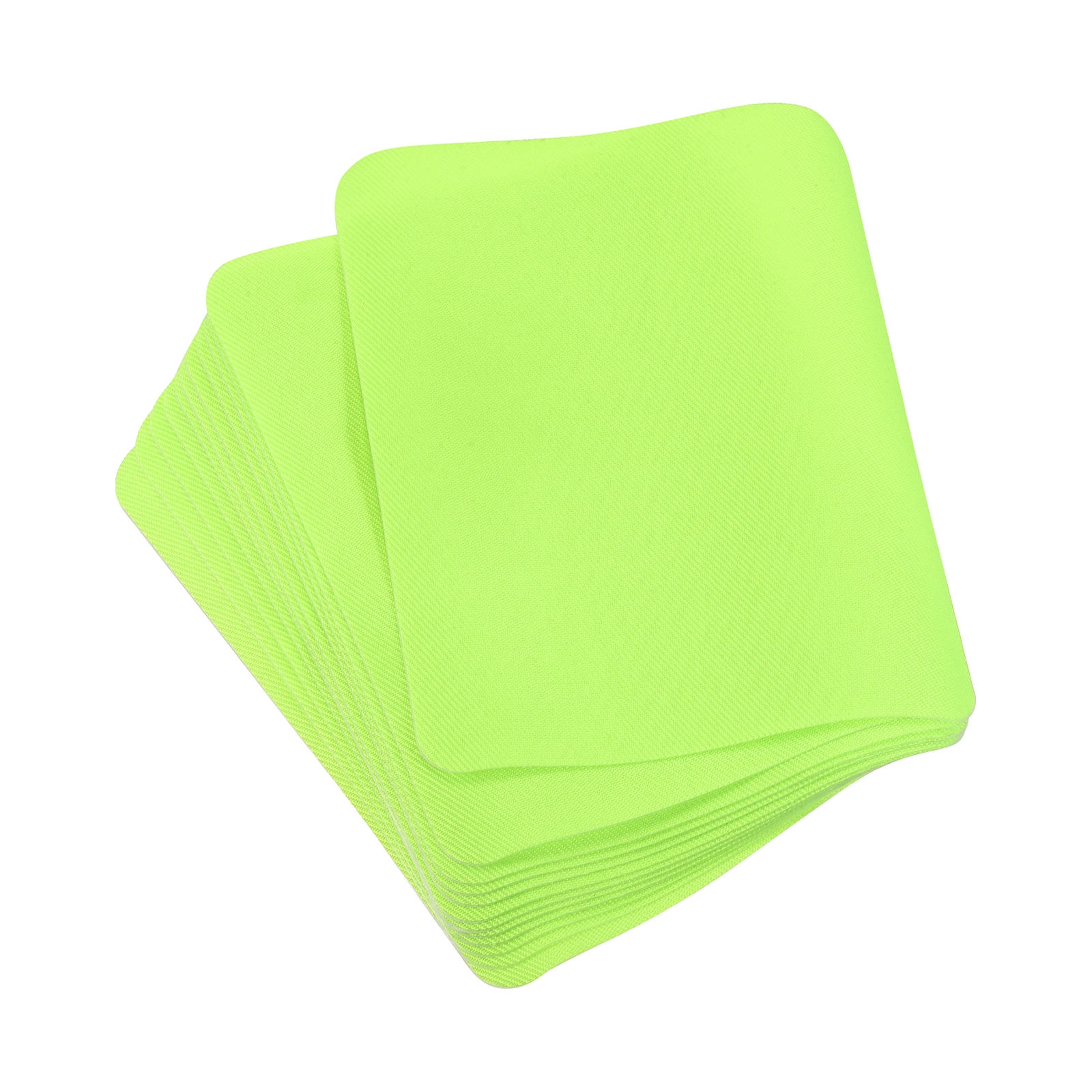 Unique Bargains 12pcs Iron on Patches for Clothing Repair Fabric Repair Patches Iron-On Mending Fabric Fluorescent Green 4.9 Inchx3.7 Inch for Clothes Pants Bags Hole Repairing and Decoration #S25112601UX1460