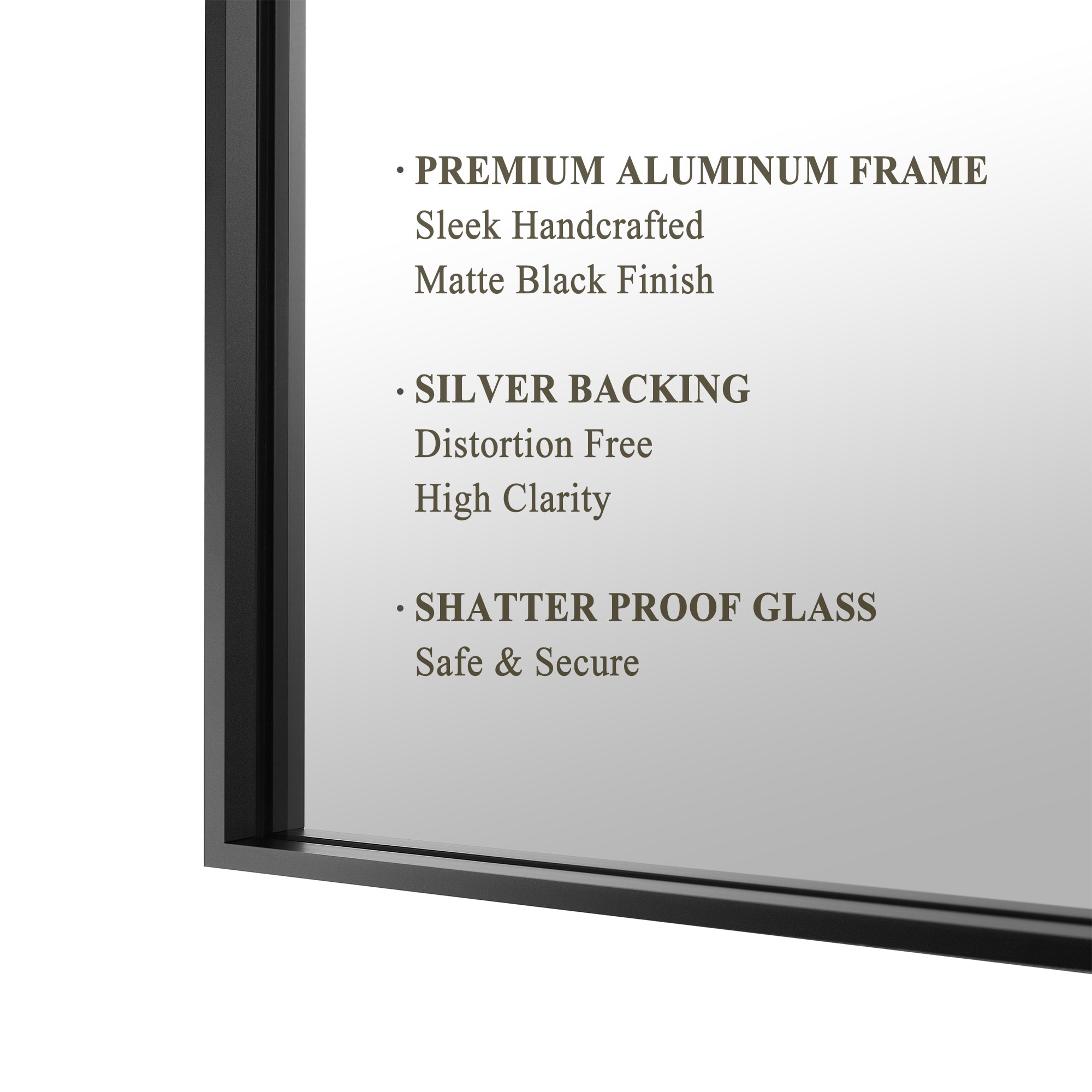 GETLEDEL MR-2527BK Framed-Bath-Mirrors - View #4
