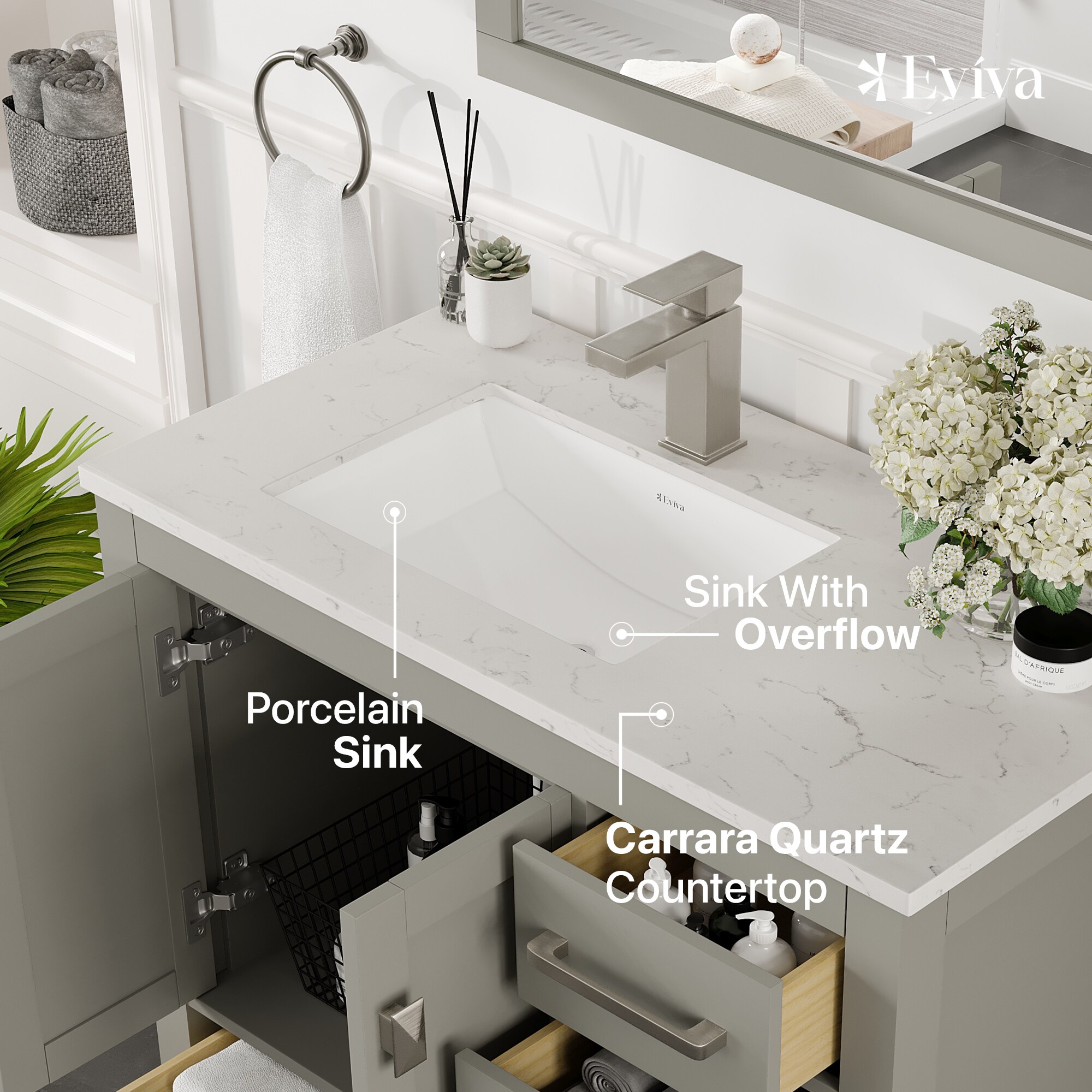 Eviva TVN414-36X18GR-Q Bath-Vanity-Combo - View #4