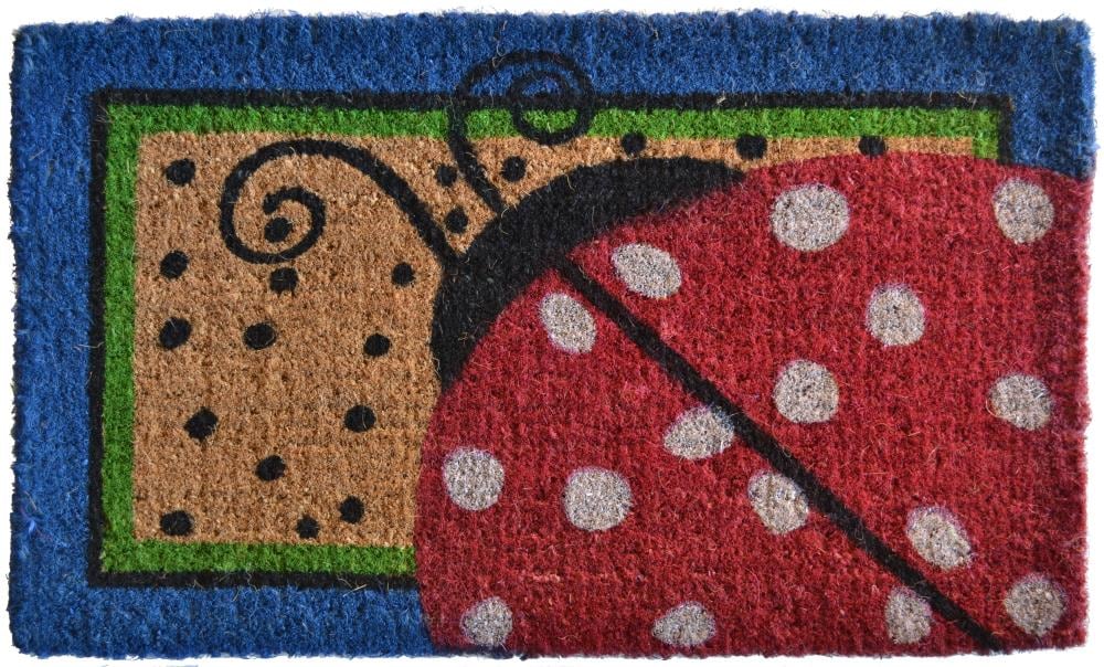 Imports Decor 330BCM Multi Color Coir Rectangular Outdoor Decorative Animals Door Mat