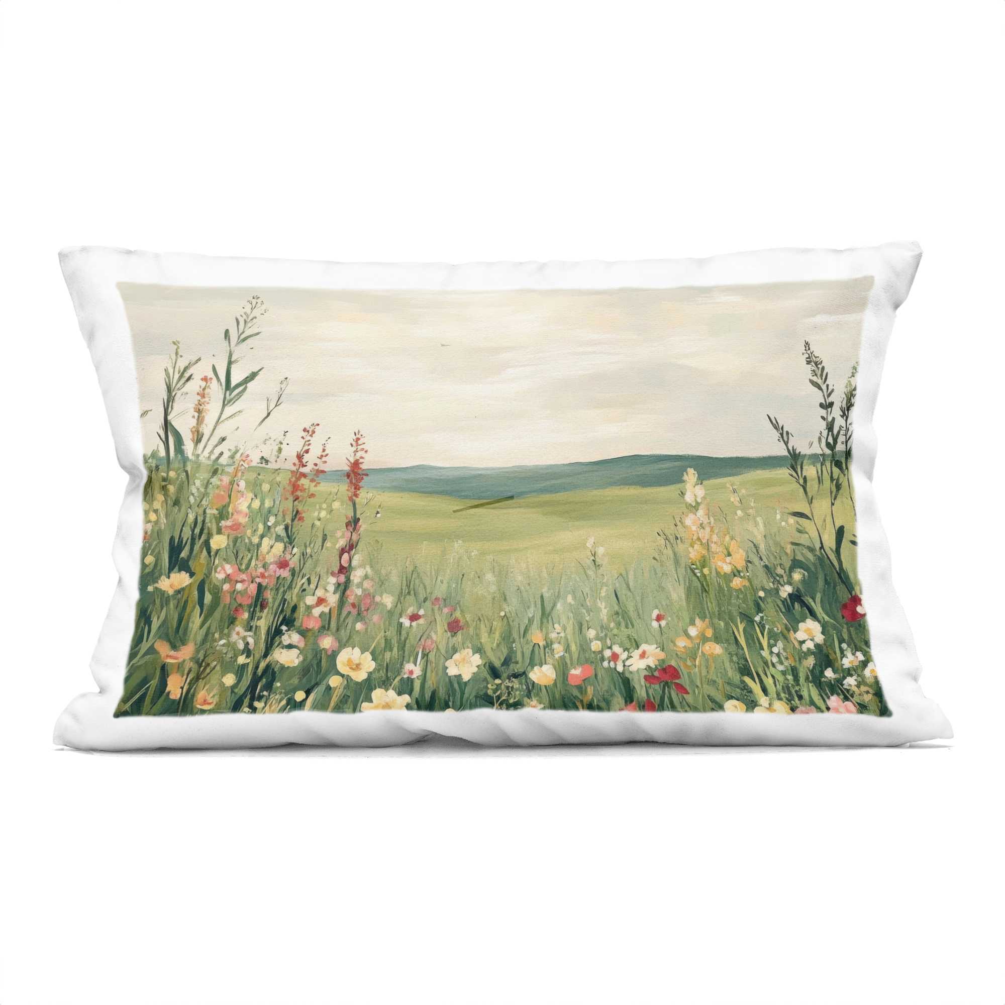 Stupell Industries PLP-993-RCW-14X20 Nature's Meadow View Decorative Printed Throw Pillow design by Petal Prints Design 14 x 20