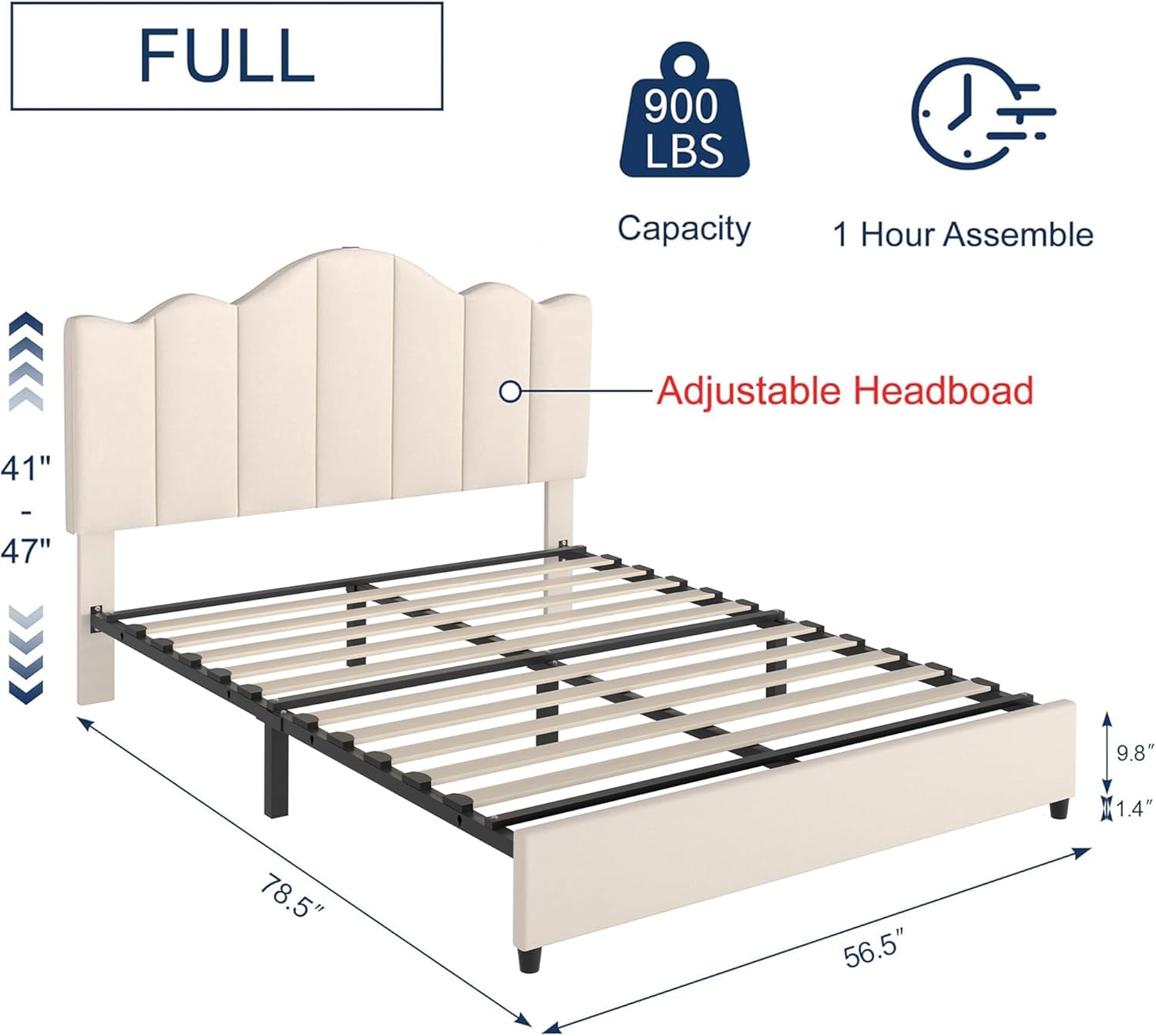 Vecelo LOE-RF03-USB-BGE beds - View #3