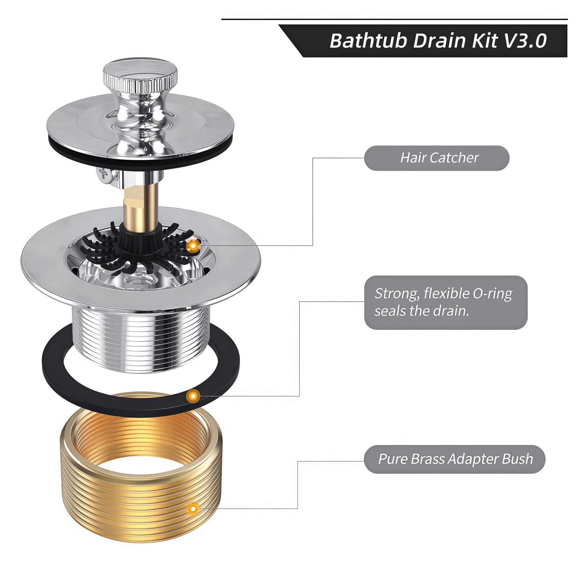 Numhew NHSEAN3708 Tub-Drain - View #5
