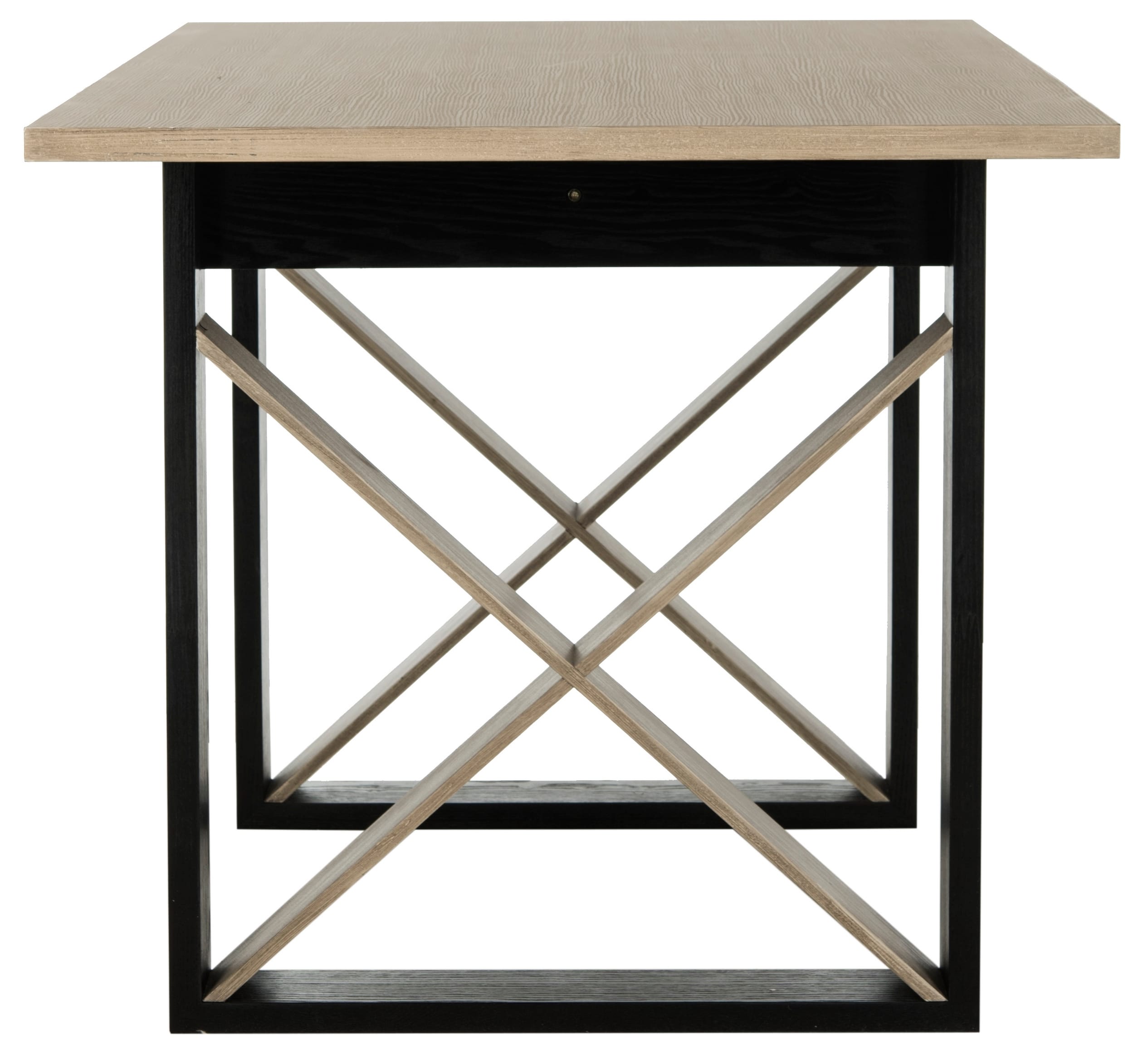 Park Avenue Inspired Light Grey Rectangular Wood Dining Table