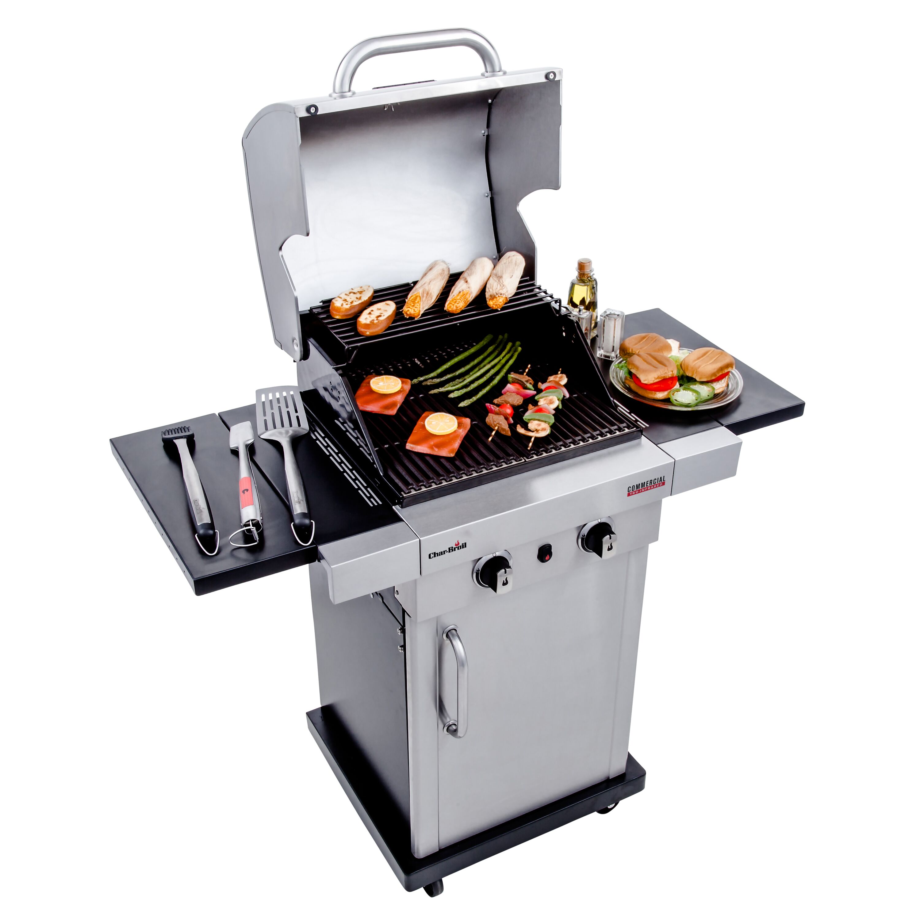 Char Broil Commercial Series Stainless 2 Burner Liquid Propane and