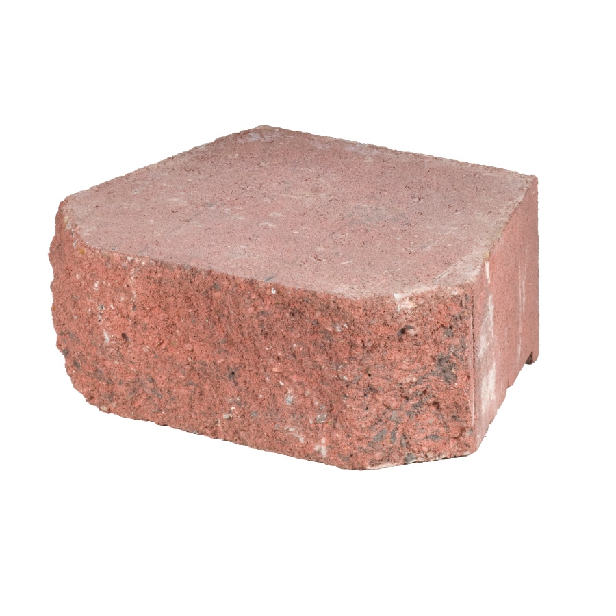  898 6-in H x 15.6-in L x 12-in D Red/Charcoal Concrete Retaining Wall Block