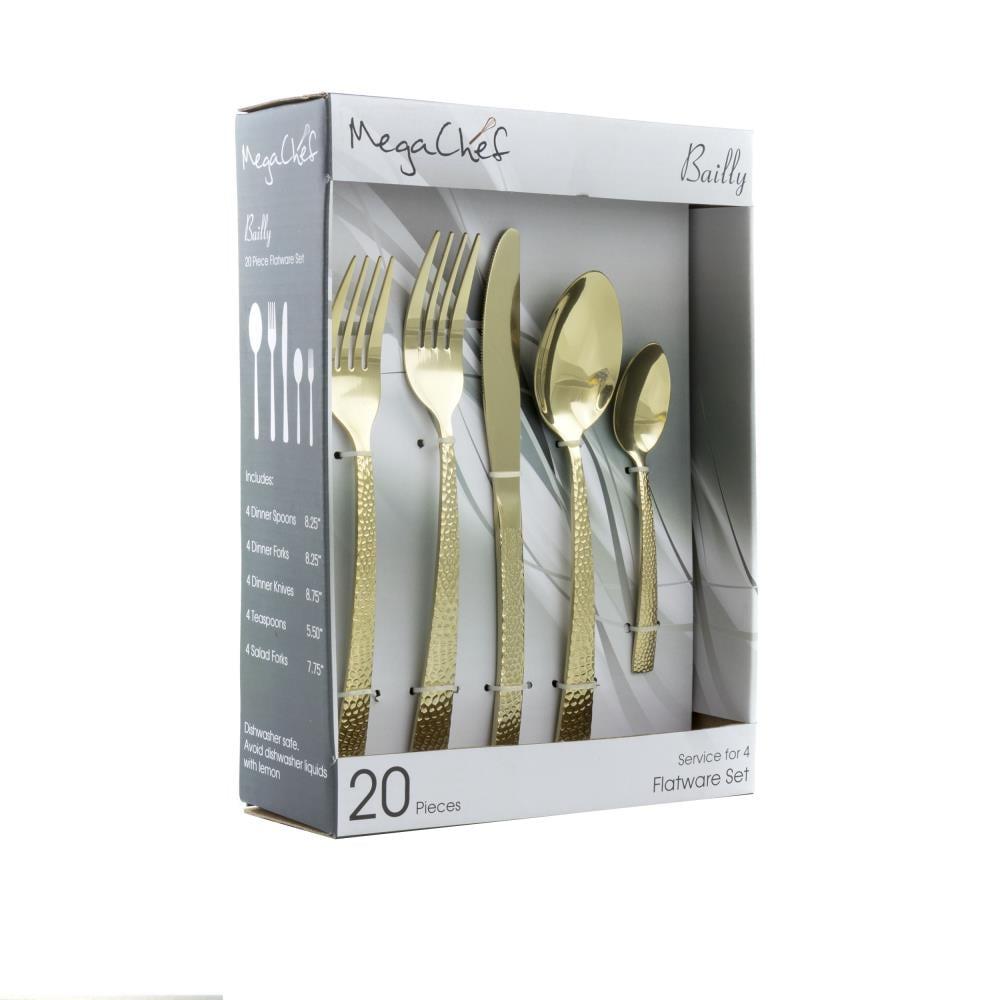 MegaChef 849112453M Baily 20-Pieces Polished Modern Flatware
