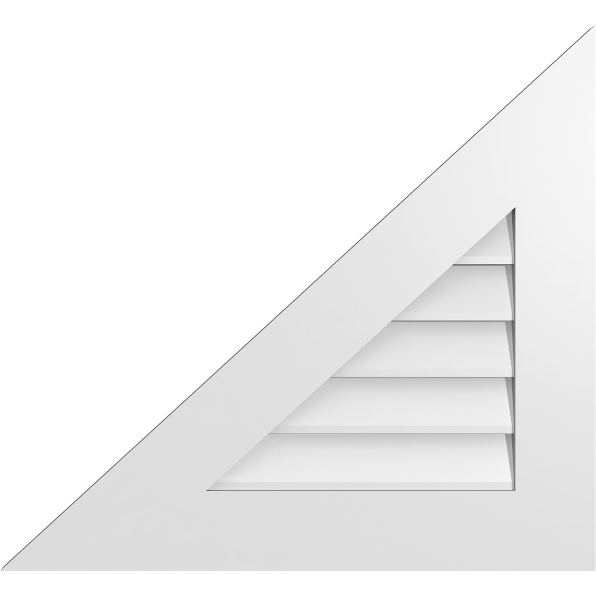 Ekena Millwork GVPRL26X2401SN 26-Inches x 23.875-Inches Off-white Triangle PVC Gable Louver Vent