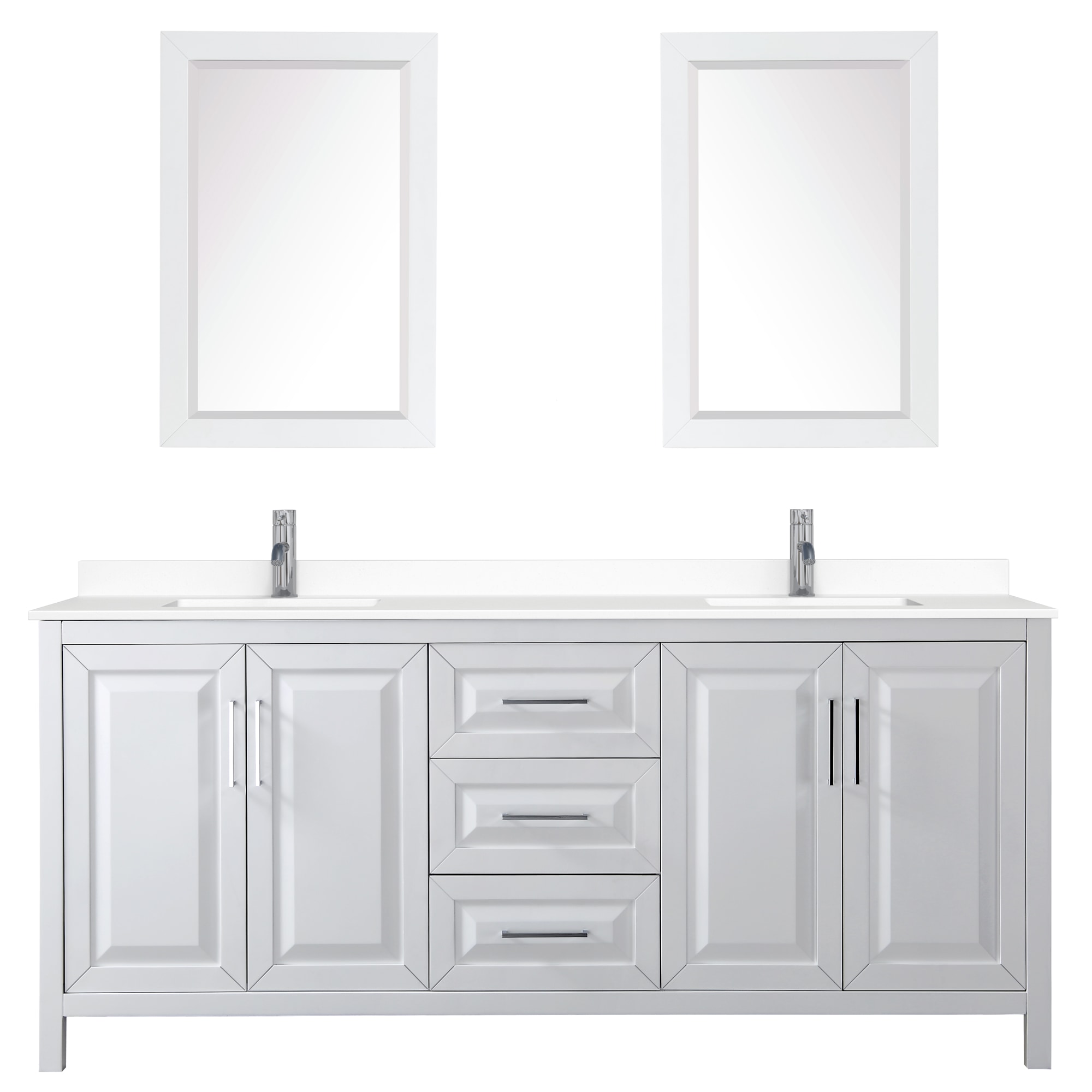 Wyndham Collection WCV252580DWHWCUNSM24 Bath-Vanity-Combo - View #3