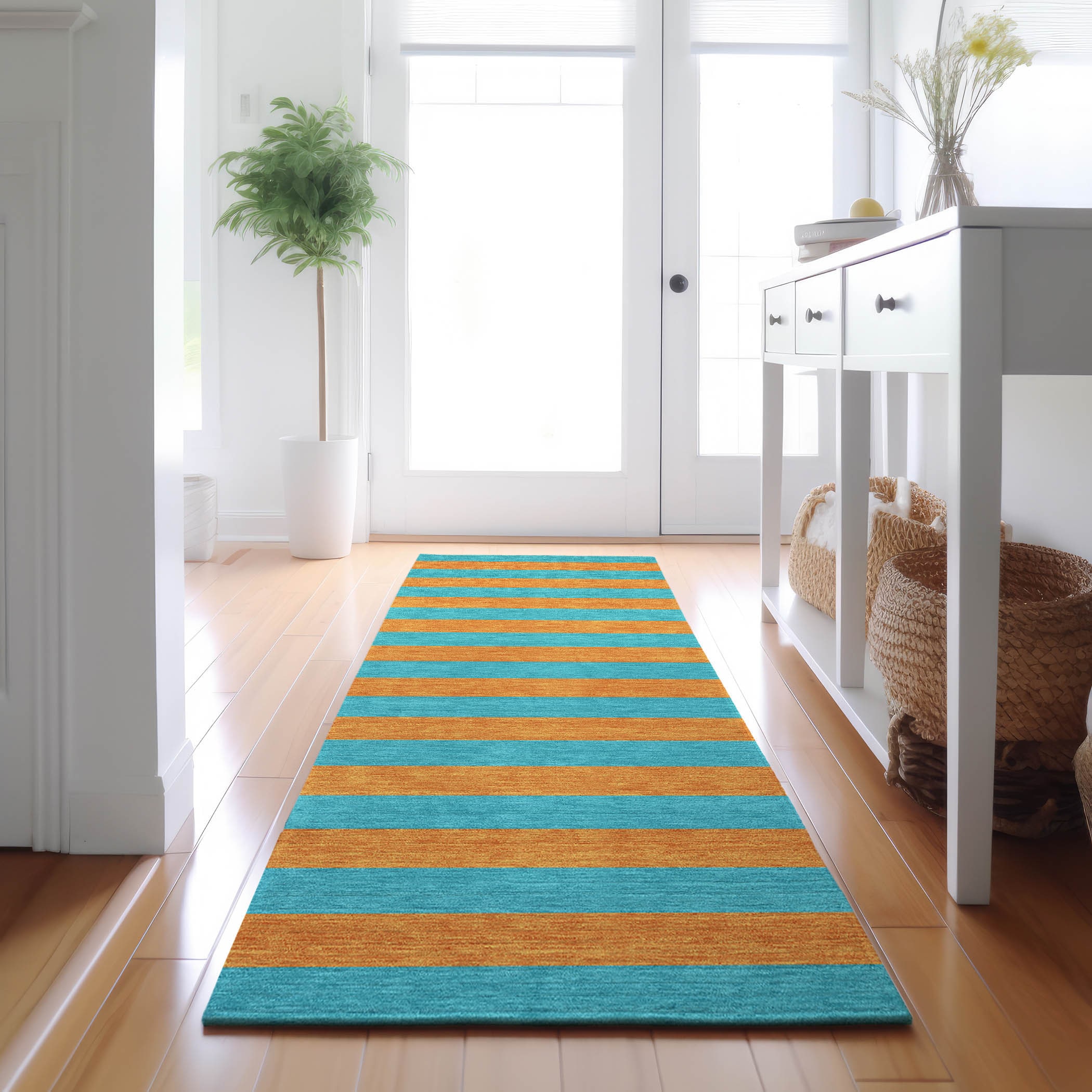 Addison Rugs AMF531PP3X5 Mayfield AMF531PP 3 x 5 (ft) Loomed Polyester Purple Rectangular Indoor Geometric Machine washable Area rug