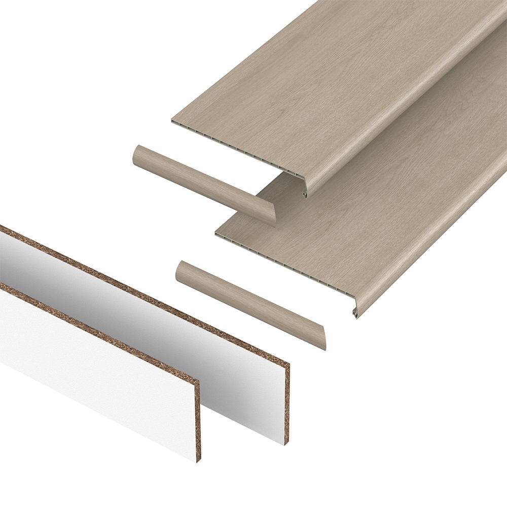 Pergo StairCraft (2-pack tread and riser kit) 48-in L x 12.2-in W x 1.73-in T Hudson Vinyl Bullnose Stair Tread