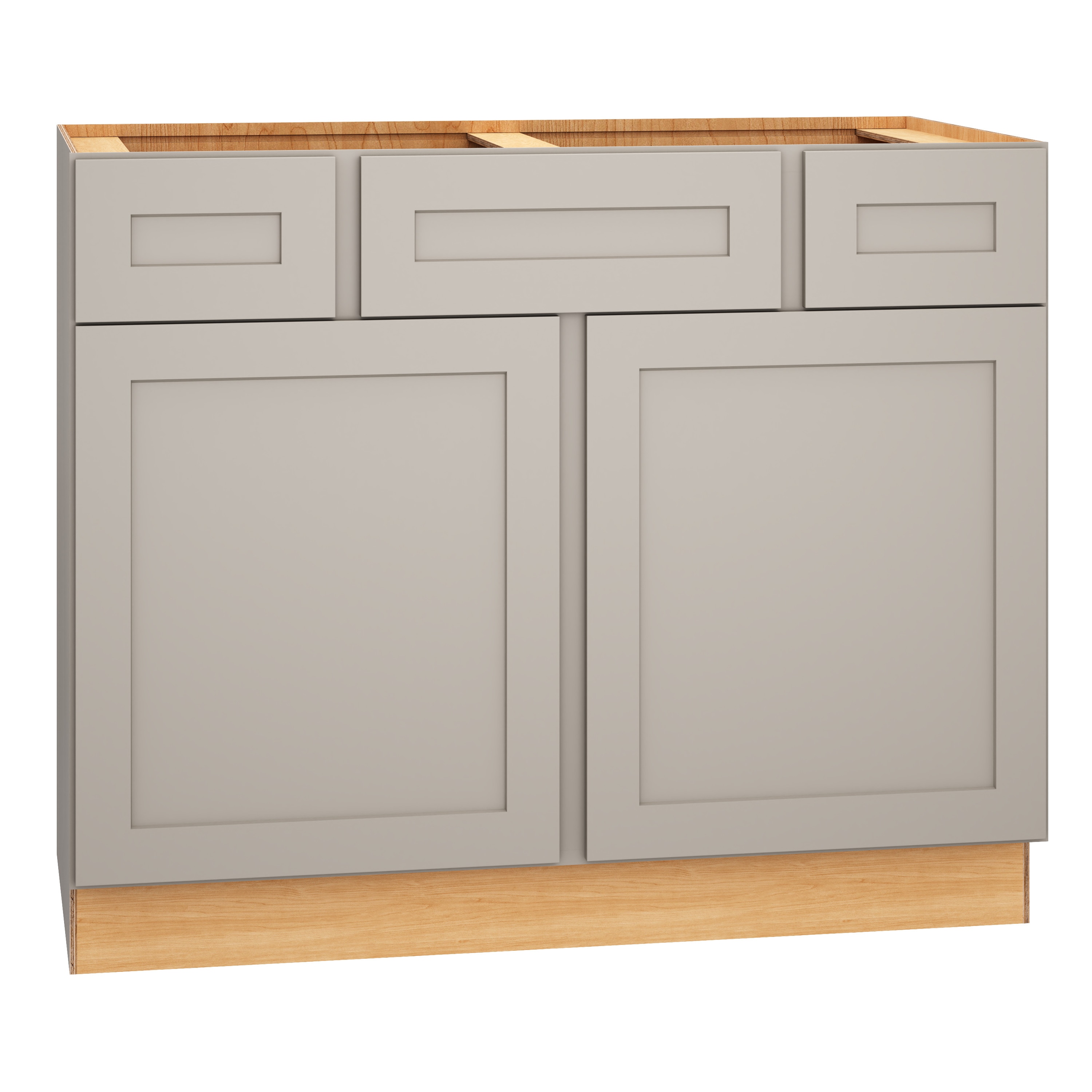 Diamond Express 327 2VSD423421 Jamestown 42-in Cloud Gray Bathroom Vanity Base Cabinet without Top