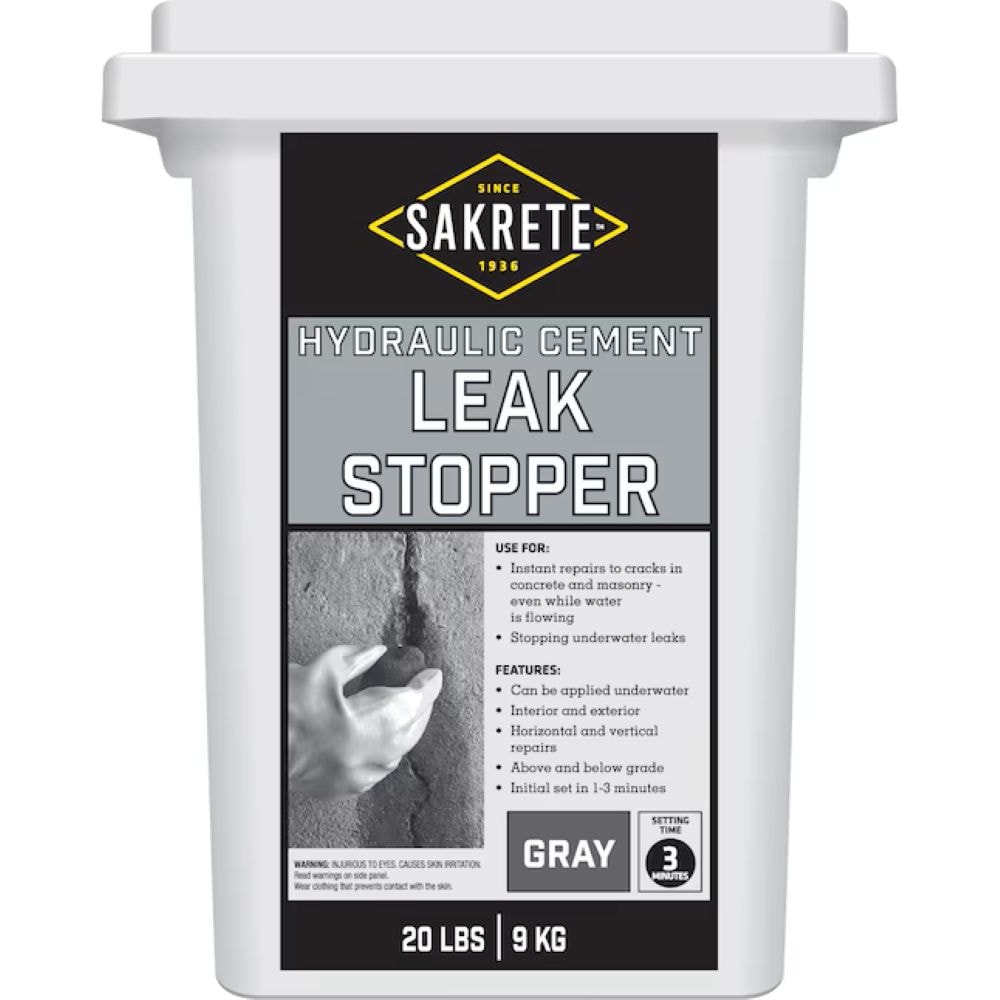 Sakrete 176206 Leak Stopper Fast Setting 20.0 -lb Mortar Concrete Hydraulic cement