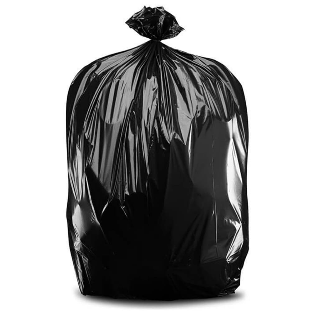 Contractor's Choice Contractor 55-Gallons Black Outdoor Plastic Construction Flap Tie Trash Bag (40-Count) | LWR55WC040B