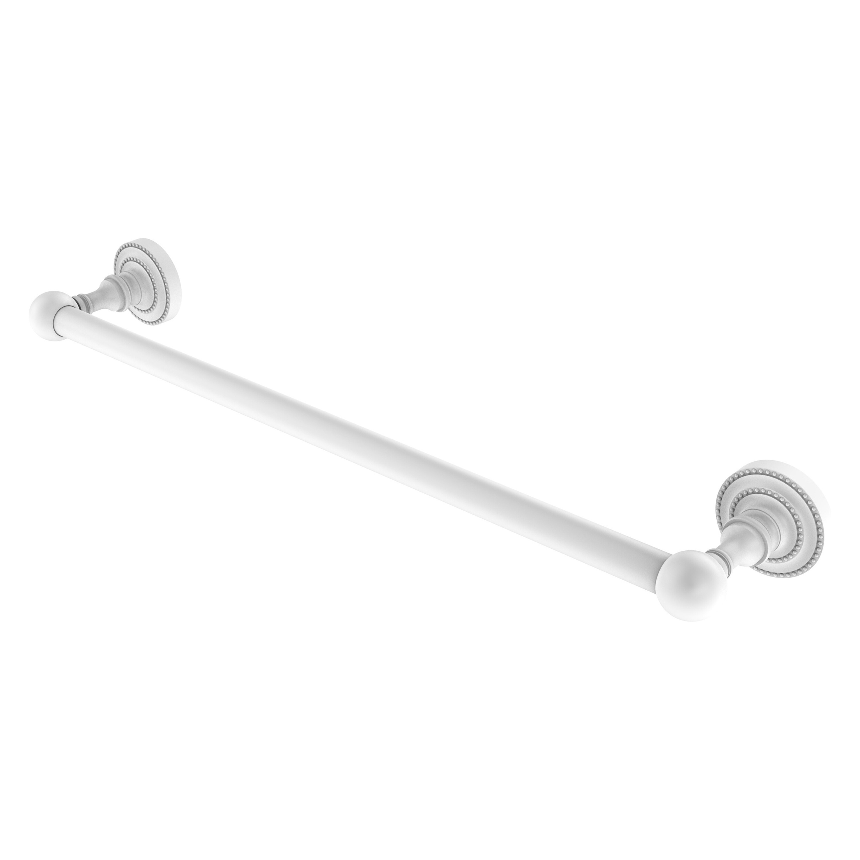 Allied Brass DT-41/18-WHM Dottingham 18-in Matte White Wall mount Single Towel Bar