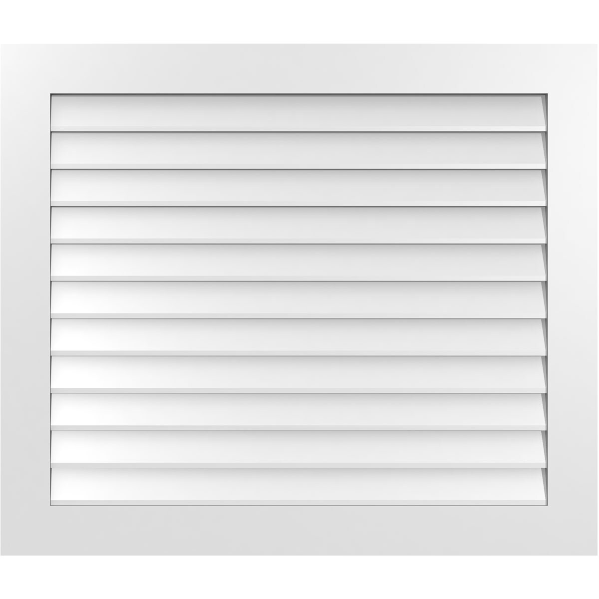 Ekena Millwork GVPVE42X3601SN 42-Inches x 36-Inches Off-white Rectangle PVC Gable Louver Vent