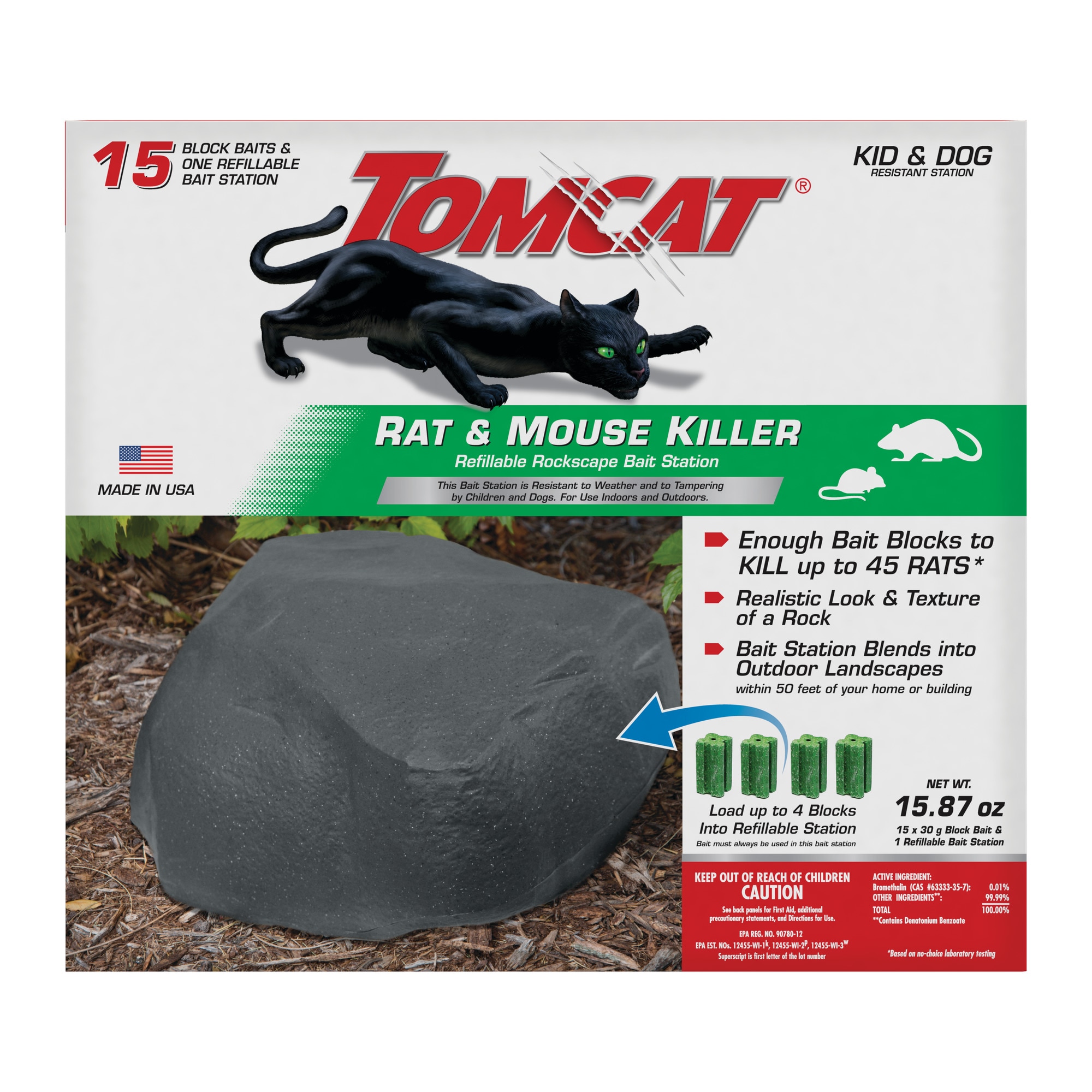 TOMCAT Refillable Bait Station Mouse Killer (8-Refill) - Town