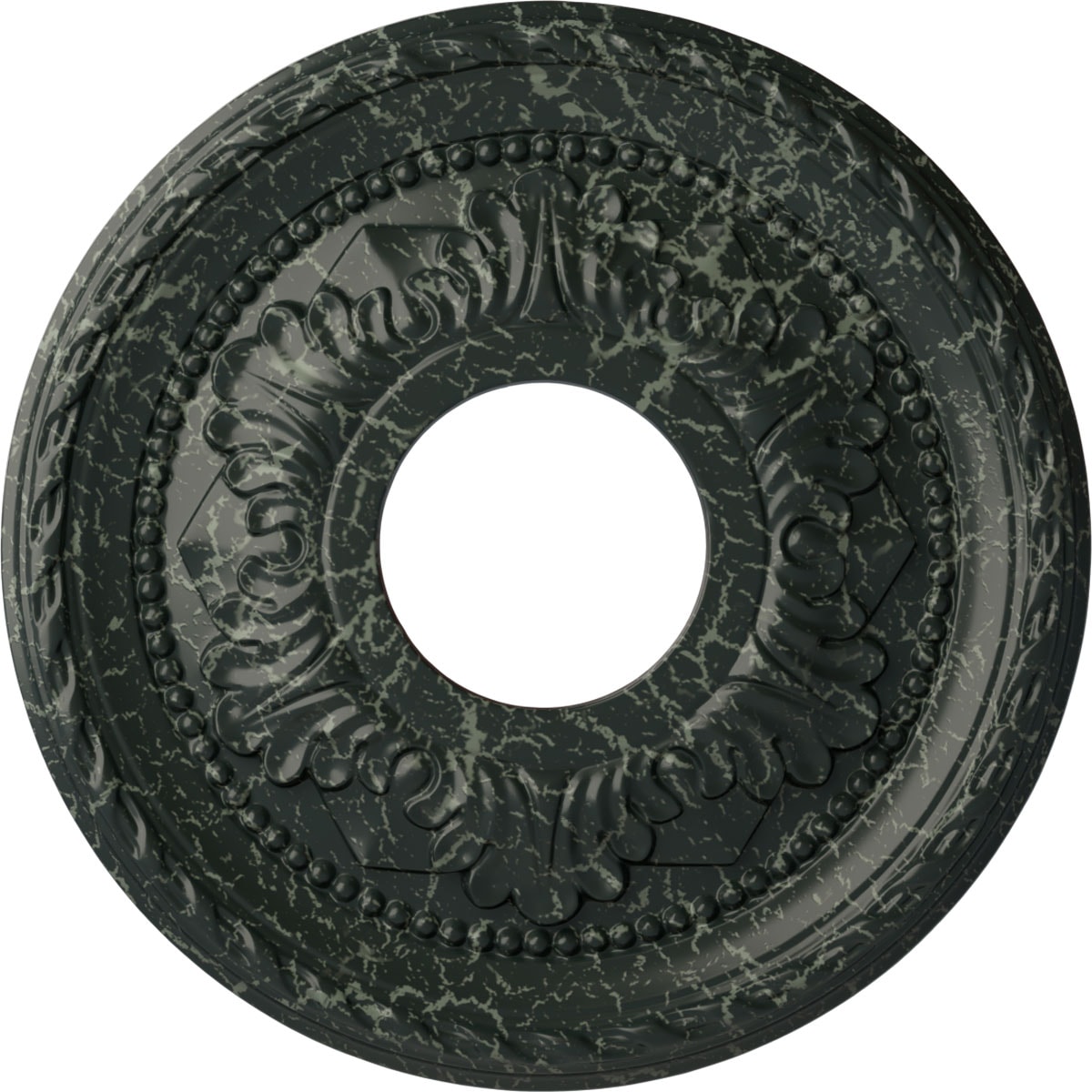 Ekena Millwork CM12PMPTC Palmetto 12.125-in W x 12.125-in L Painted Turtle Crackle Polyurethane Whole Ceiling Medallion