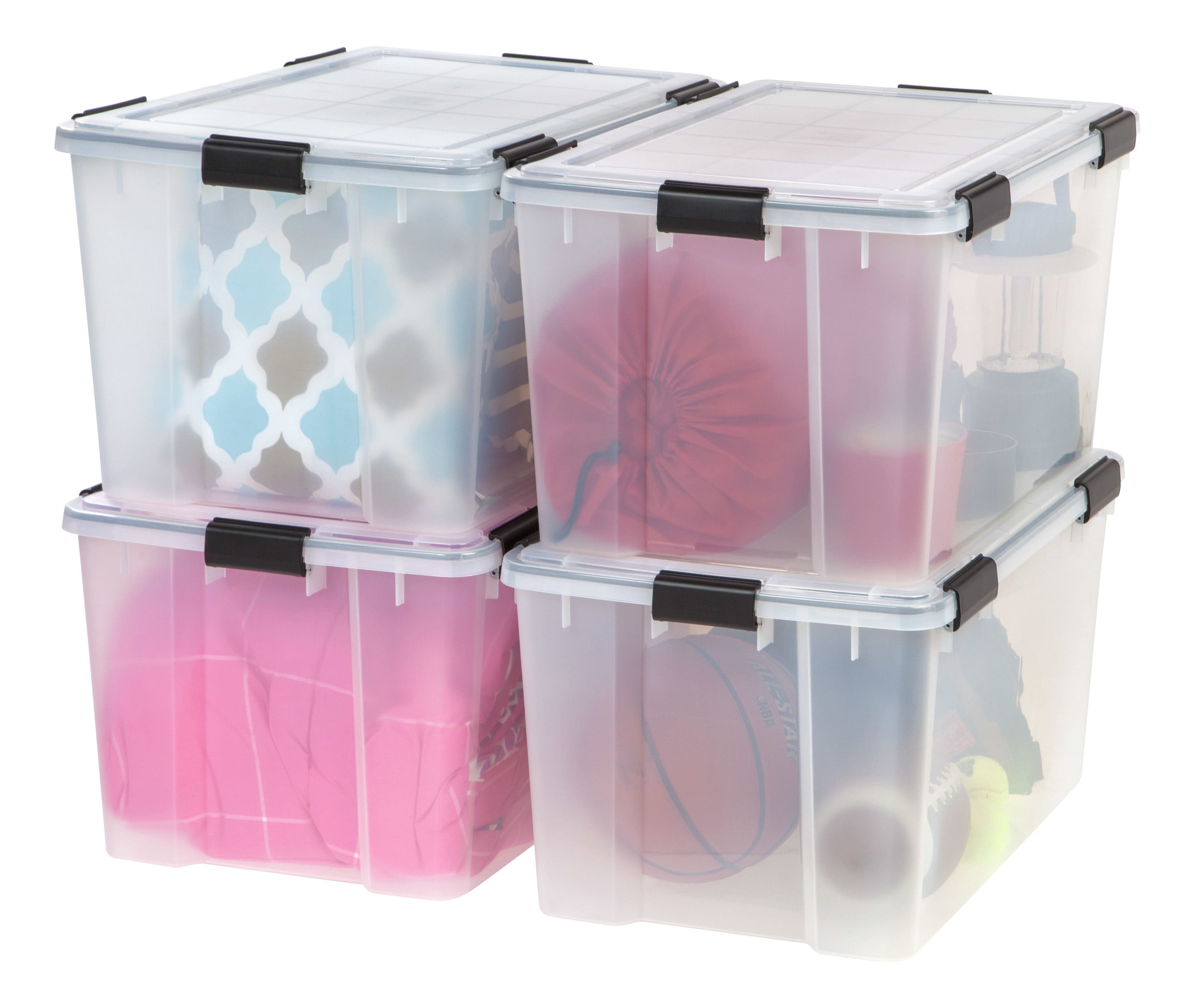 IRIS Weathertight Plastic Storage Container 6.5 Quarts 6 12 x 8 12 x 11 12  Clear - Office Depot