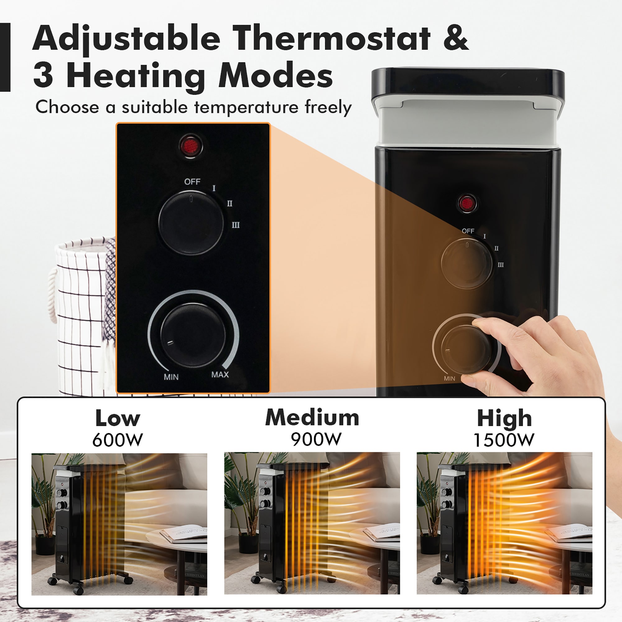 Goplus ES10202US-BK Portable-Electric-Heat - View #5