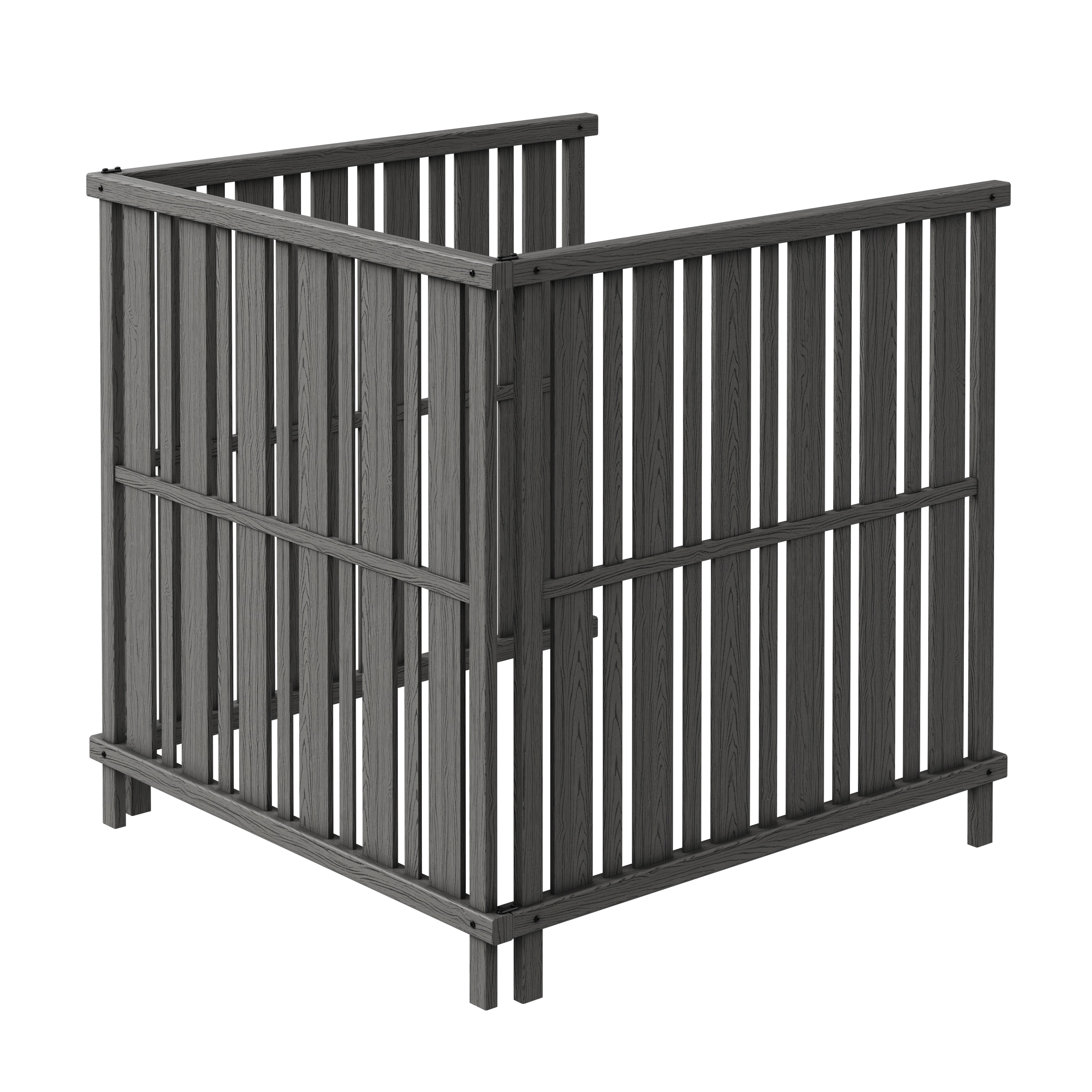 Enclo Privacy Screens - Roanoke Freestanding 40.875-in W x 42-in H Charcoal Vinyl/Polyresin Outdo...