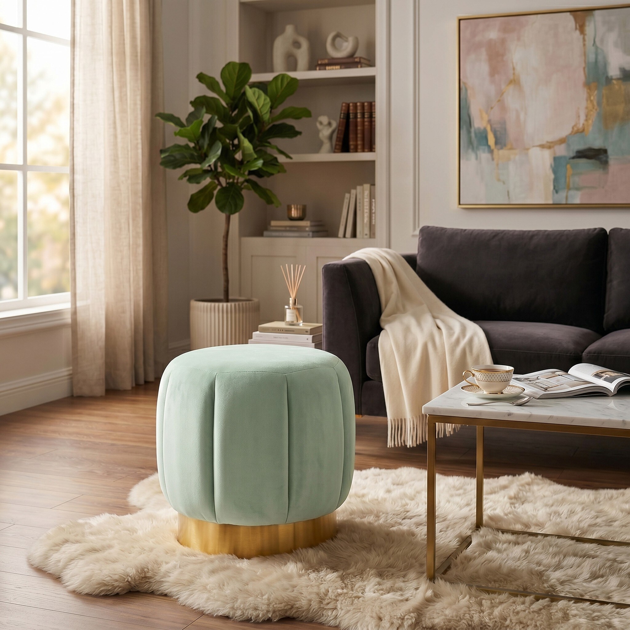 Safavieh SFV4707K Indoor-Ottomans - View #2