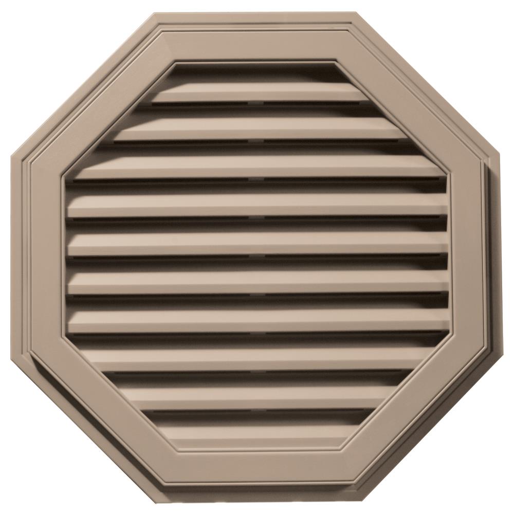 Builders Edge 120013232023 32-in x 32-in Wicker Octagon Vinyl Gable Louver Vent