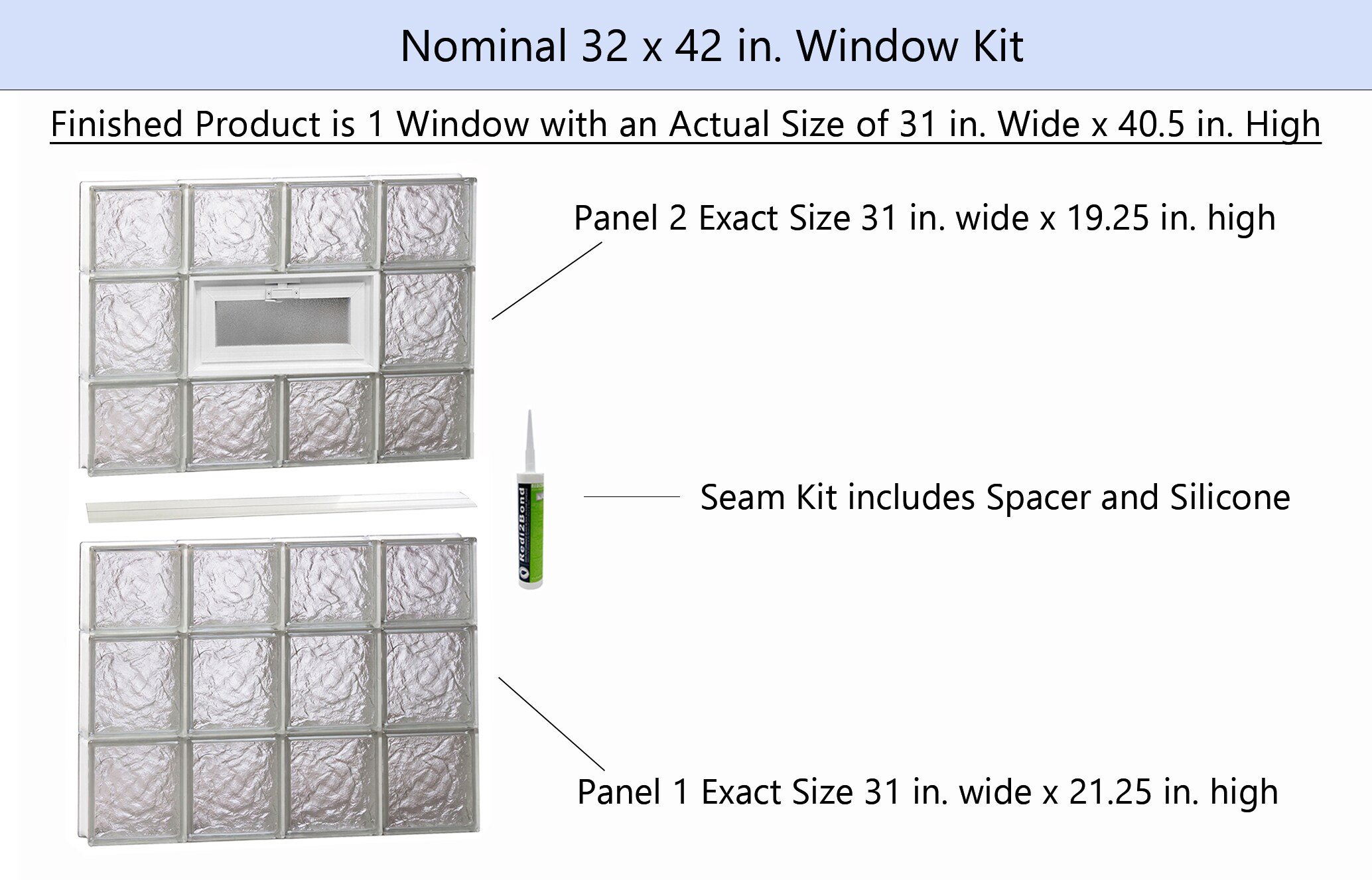 REDI2SET V3242IS Glass-Block-Windows - View #2