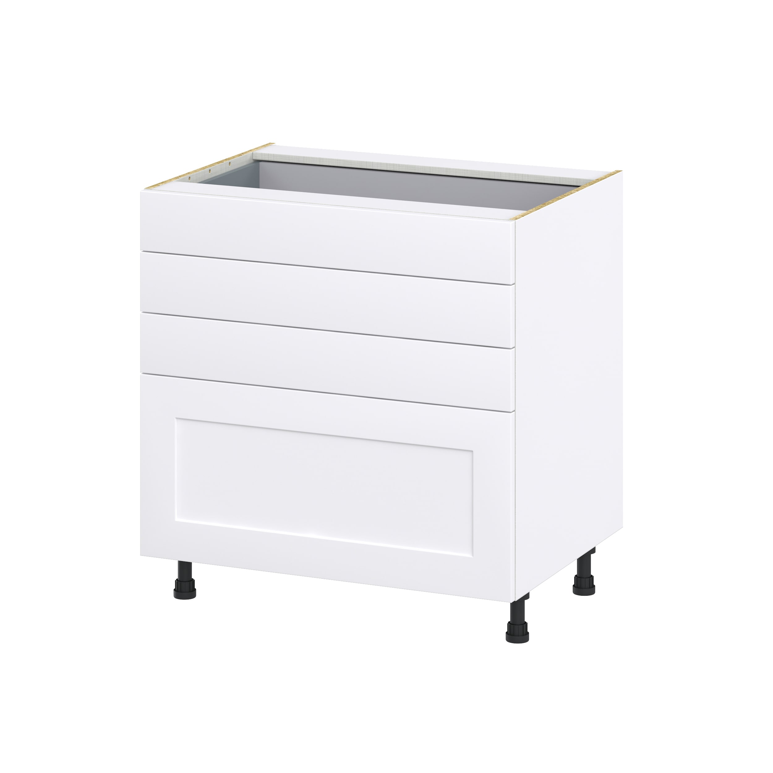 Hugo&Borg Jolie 33-in W x 34.5-in H x 24-in D Warm White Sink Base Fully Assembled Cabinet (Recessed Panel Shaker Style)