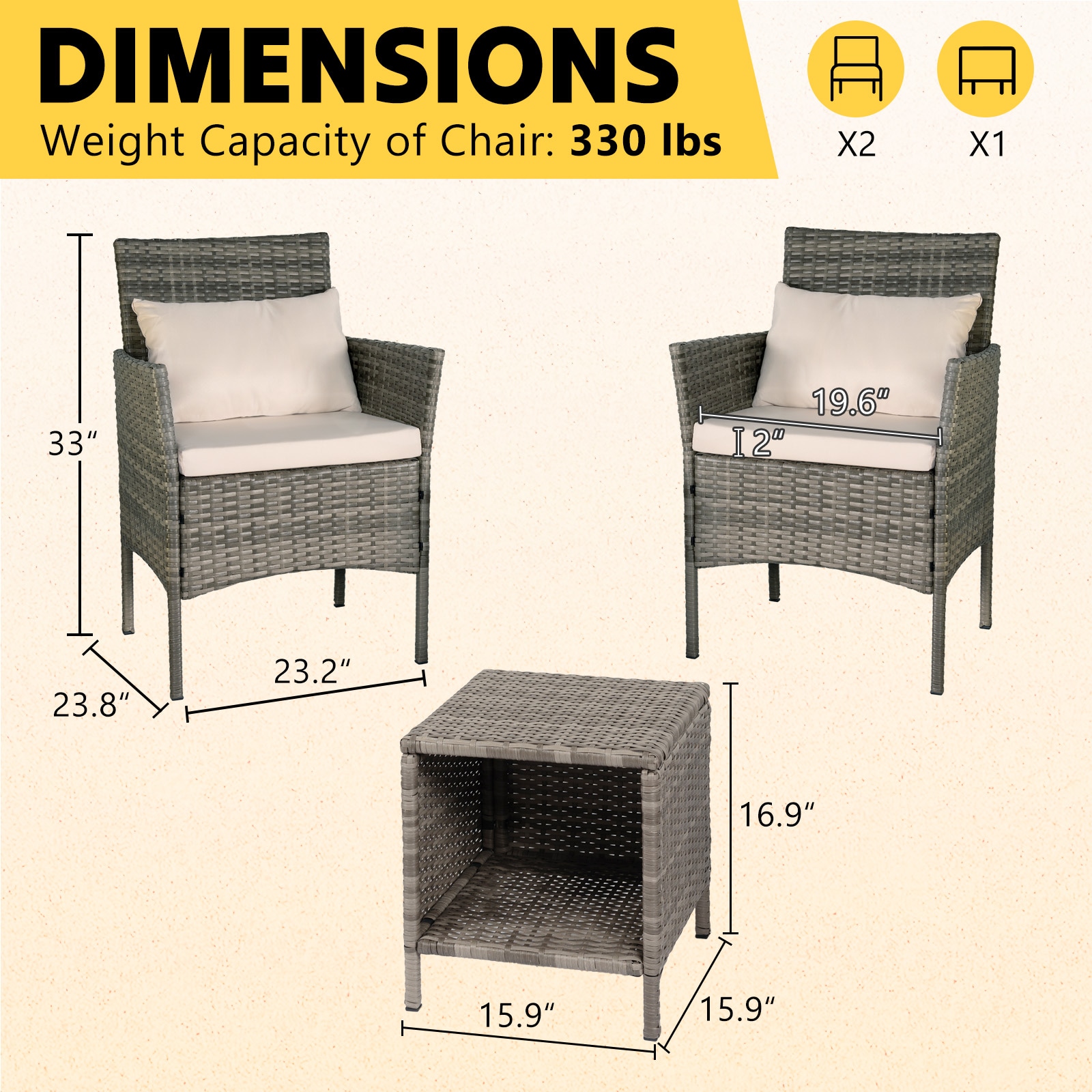 Grearden LS-022BR Patio-Conversation-Sets - View #5