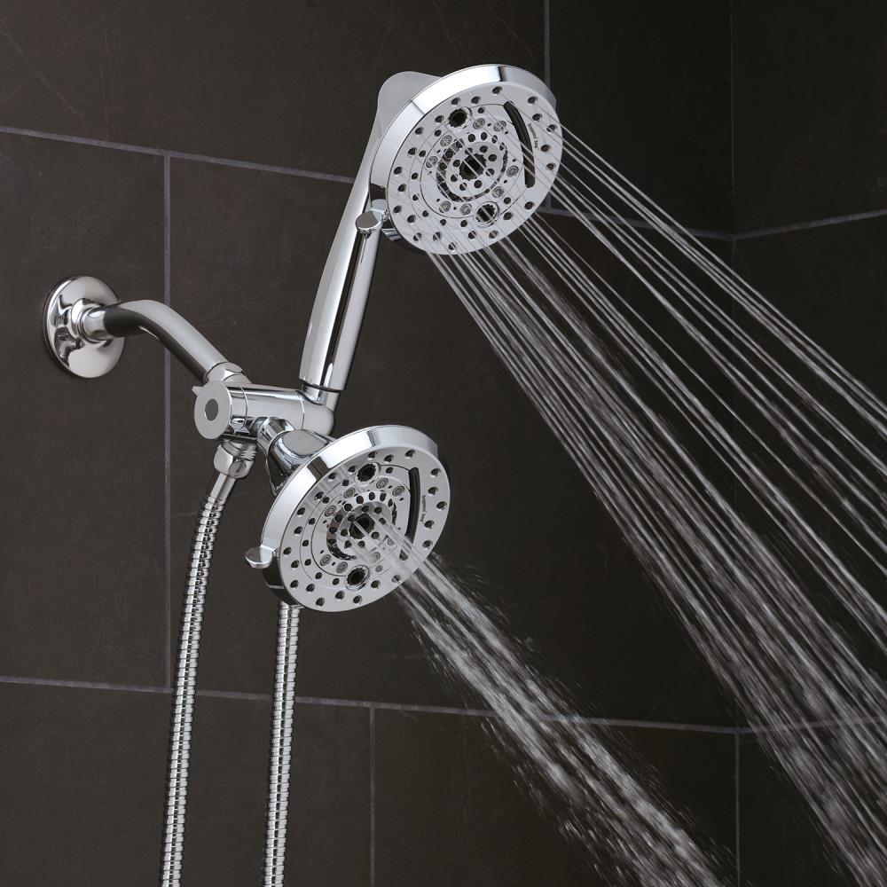 Oxygenics Amp Chrome 120-Spray Dual Shower Head 2-GPM (7.6-LPM)