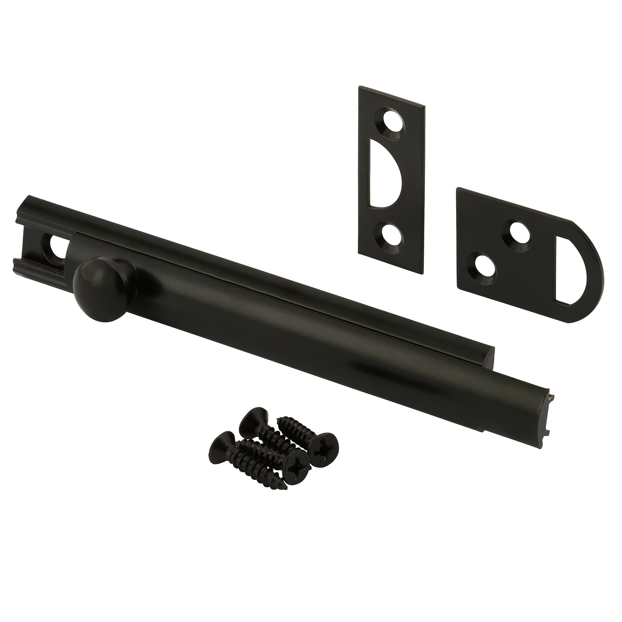 Prime-Line U 11448 4-in Black Solid brass Flush Bolt