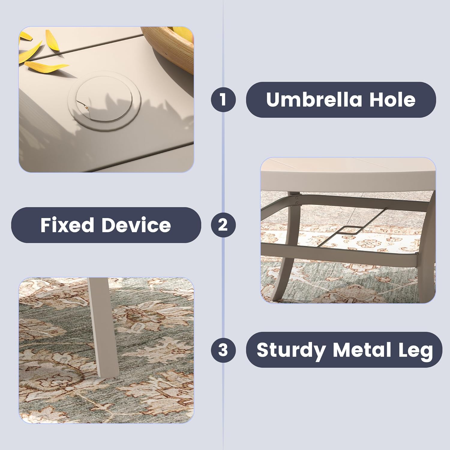 VICLLAX RBT07CR-LS-VC Patio-Tables - View #6