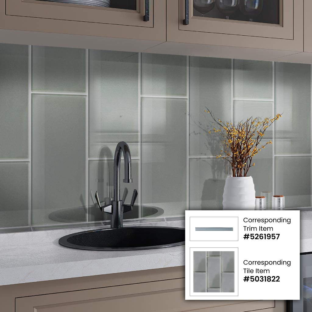 Apollo Tile Colorway Light Gray 8-in x 16-in Glossy Glass Brick Subway Wall Tile (13.33-sq. ft/ Carton)