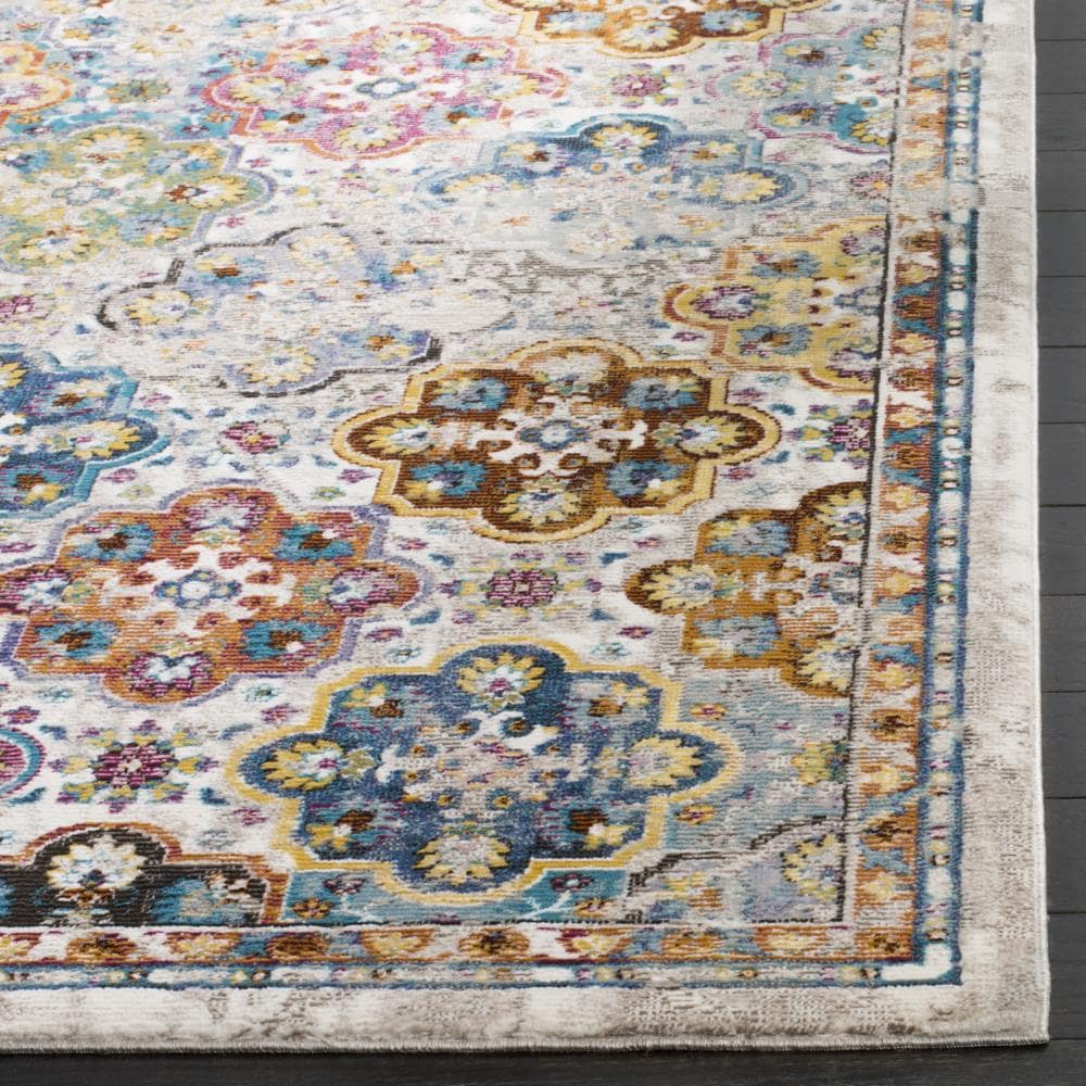 Aria Beige Multicolor Synthetic 8' x 10' Area Rug