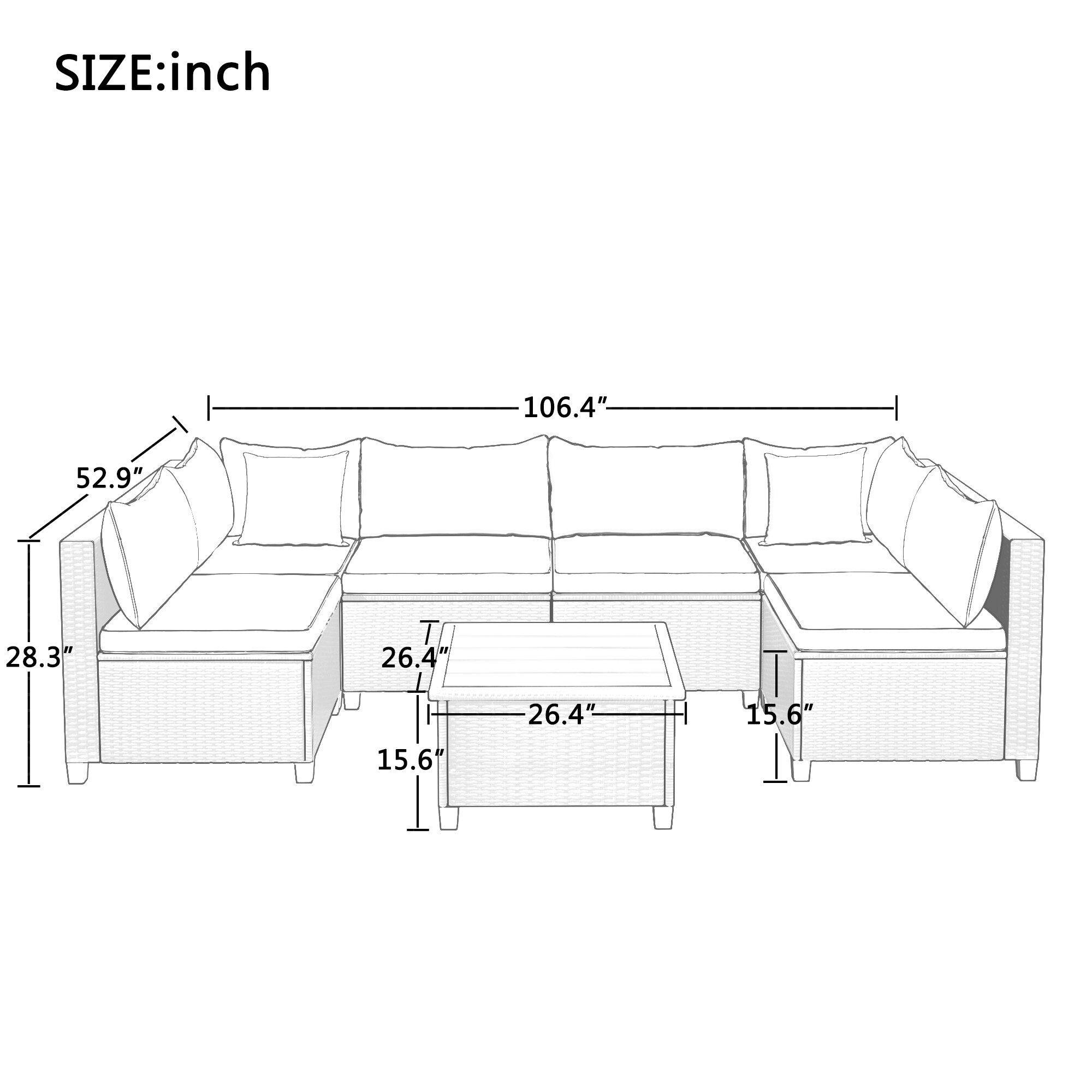 Clihome SL-111WY-CA Patio-Conversation-Sets - View #3