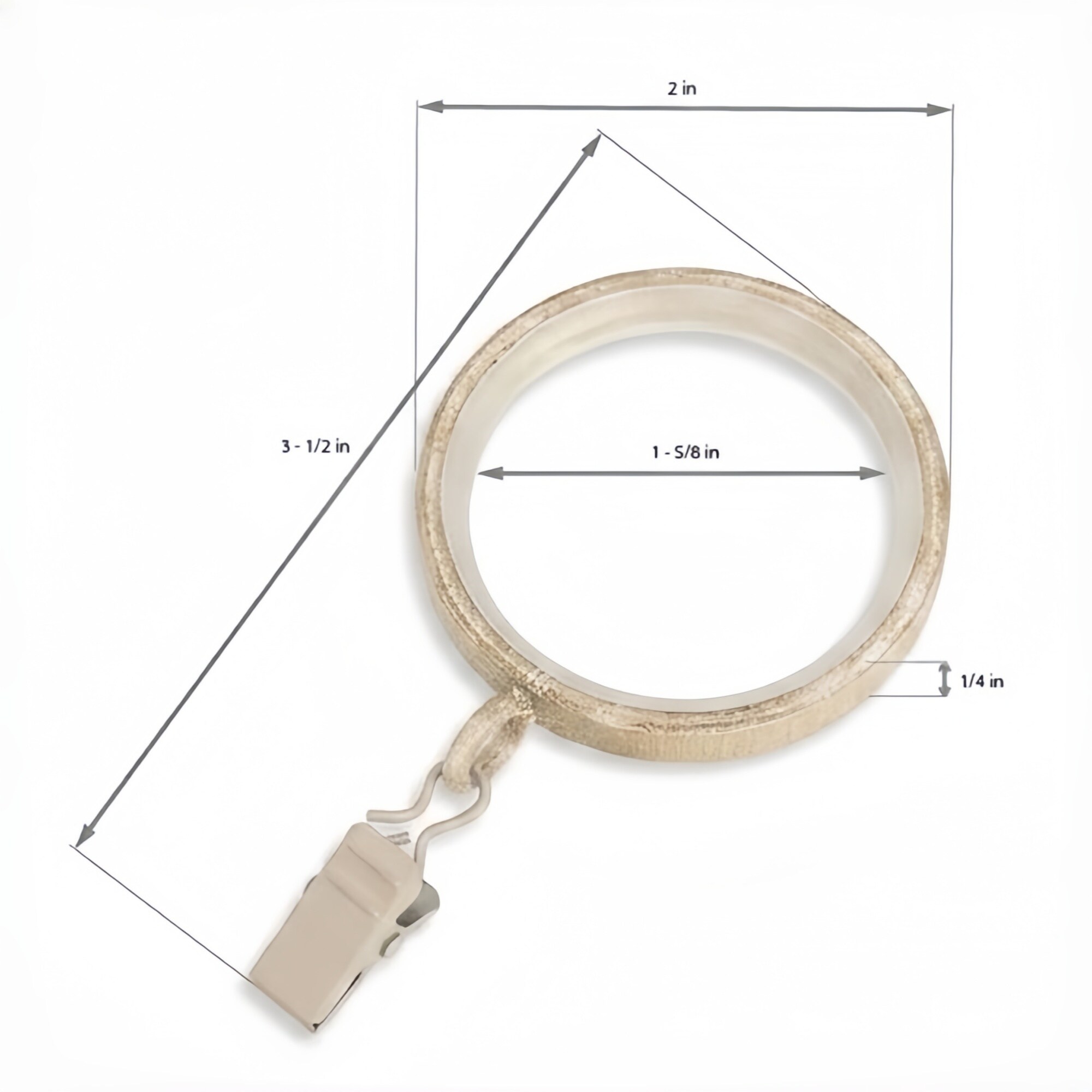 Numhew NHBEN32228 Curtain-Rings - View #2