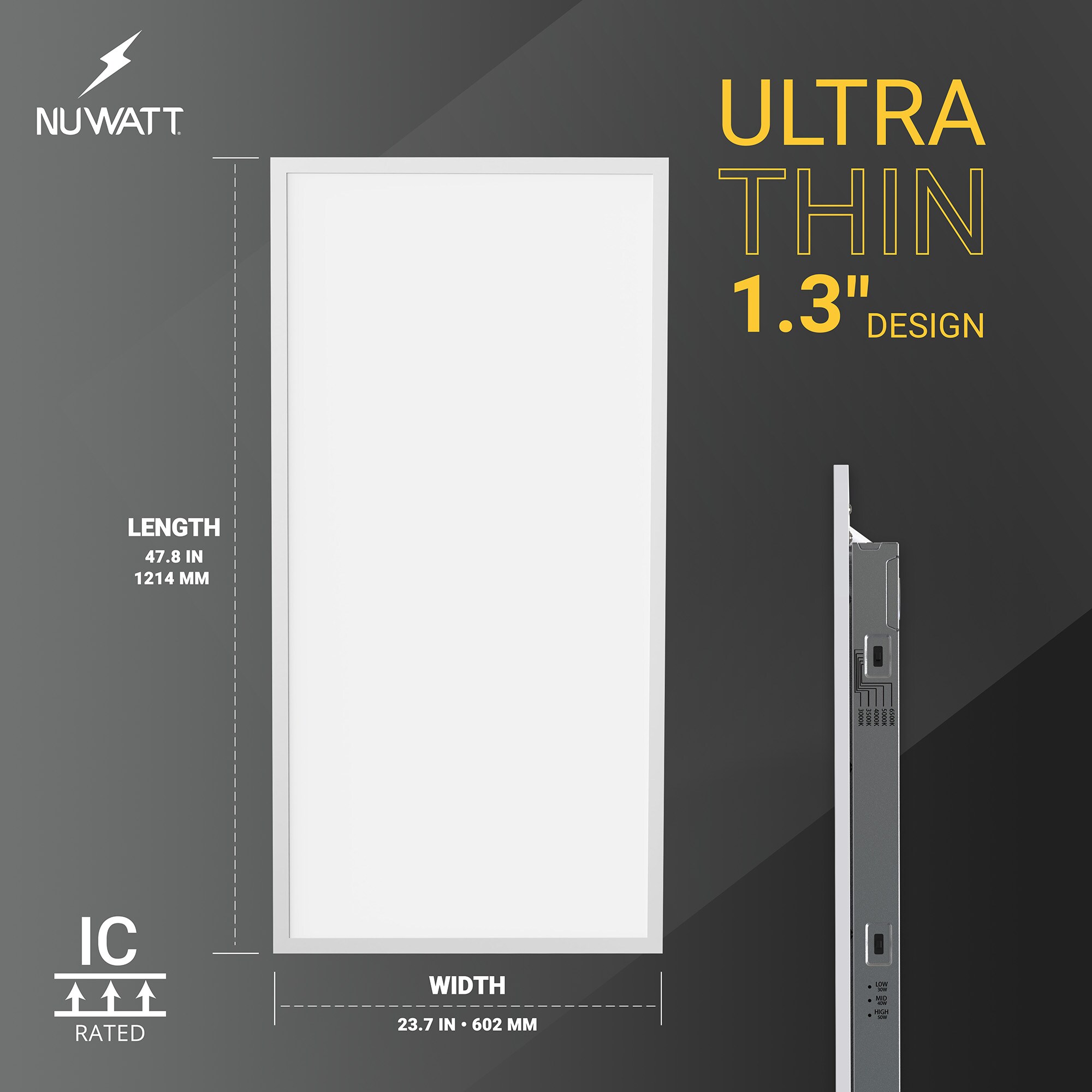 NUWATT BL-2X4-50W-35K-4P Led-Panel-Lights - View #7
