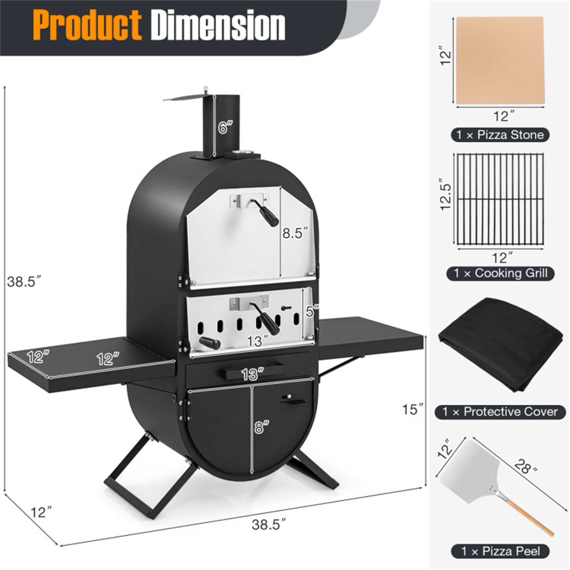 BABOOM BOM-NP11738-CO Outdoor-Pizza-Ovens - View #4