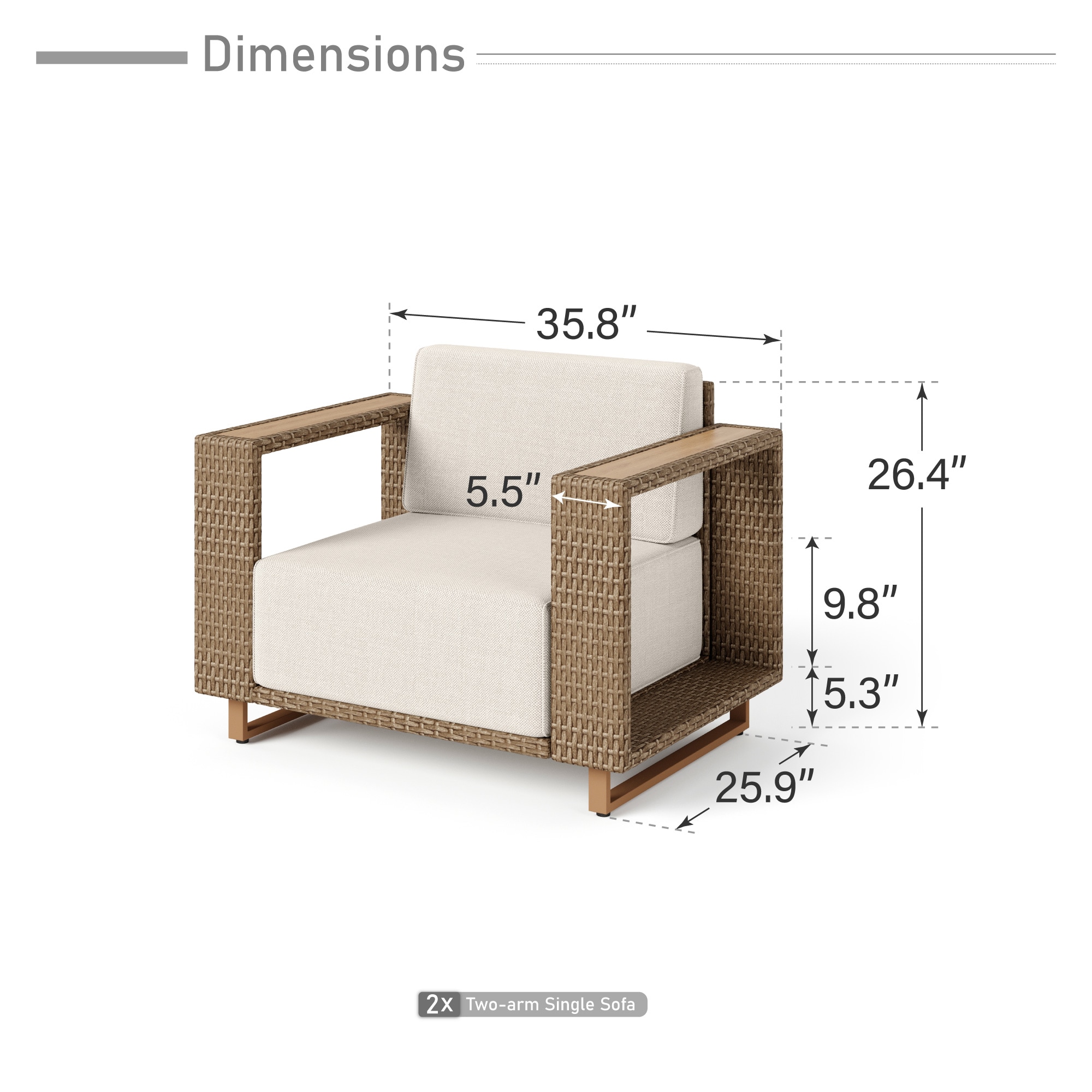 Sunshine Valley CP003-01-5 Patio-Conversation-Sets - View #8