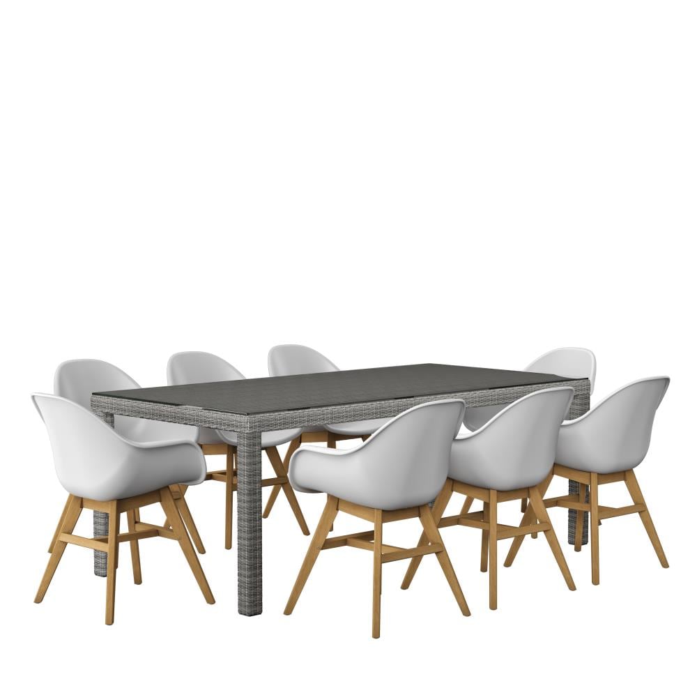 Amazonia SINGAREC8CONCARMWH Patio-Dining-Sets - View #2