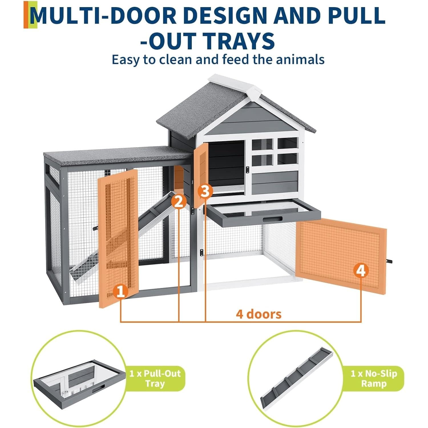 Qeetex GGL-PPS-334NCT4P Chicken-Coops-Rabbit-Hutches - View #4