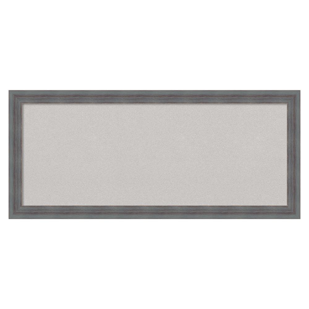 Amanti Art Rustic Plank Framed Cork Bulletin Memo Board 23-Inch x 17-Inch, Gray