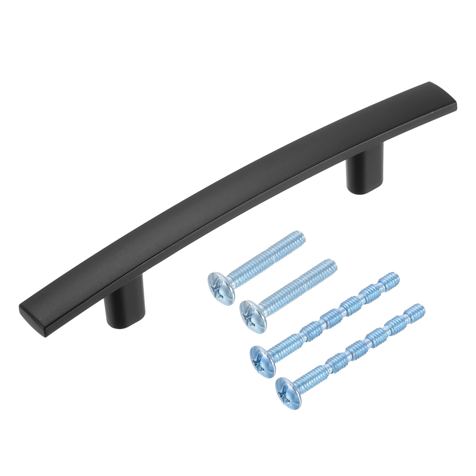 Unique Bargains - Kitchen Cabinet Handles 1pcs 5-3/16 Inch  - Zinc Alloy 3 Inch  Hole Center Curv...
