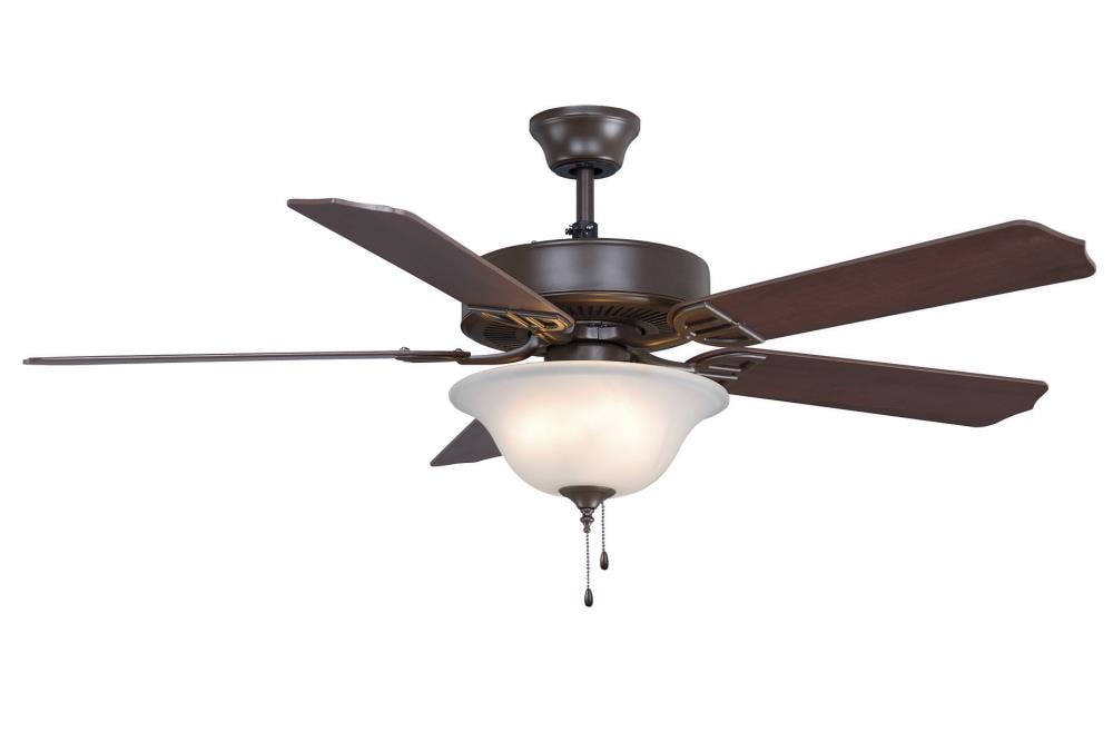 Fanimation BP225BOB1 Aire Decor 52-in Oil-Rubbed Bronze Indoor Downrod or Flush Mount Ceiling Fan with Light (5-Blade)