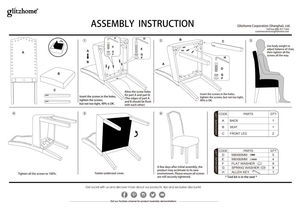 Glitzhome GH1005002982 Dining-Chairs - View #8